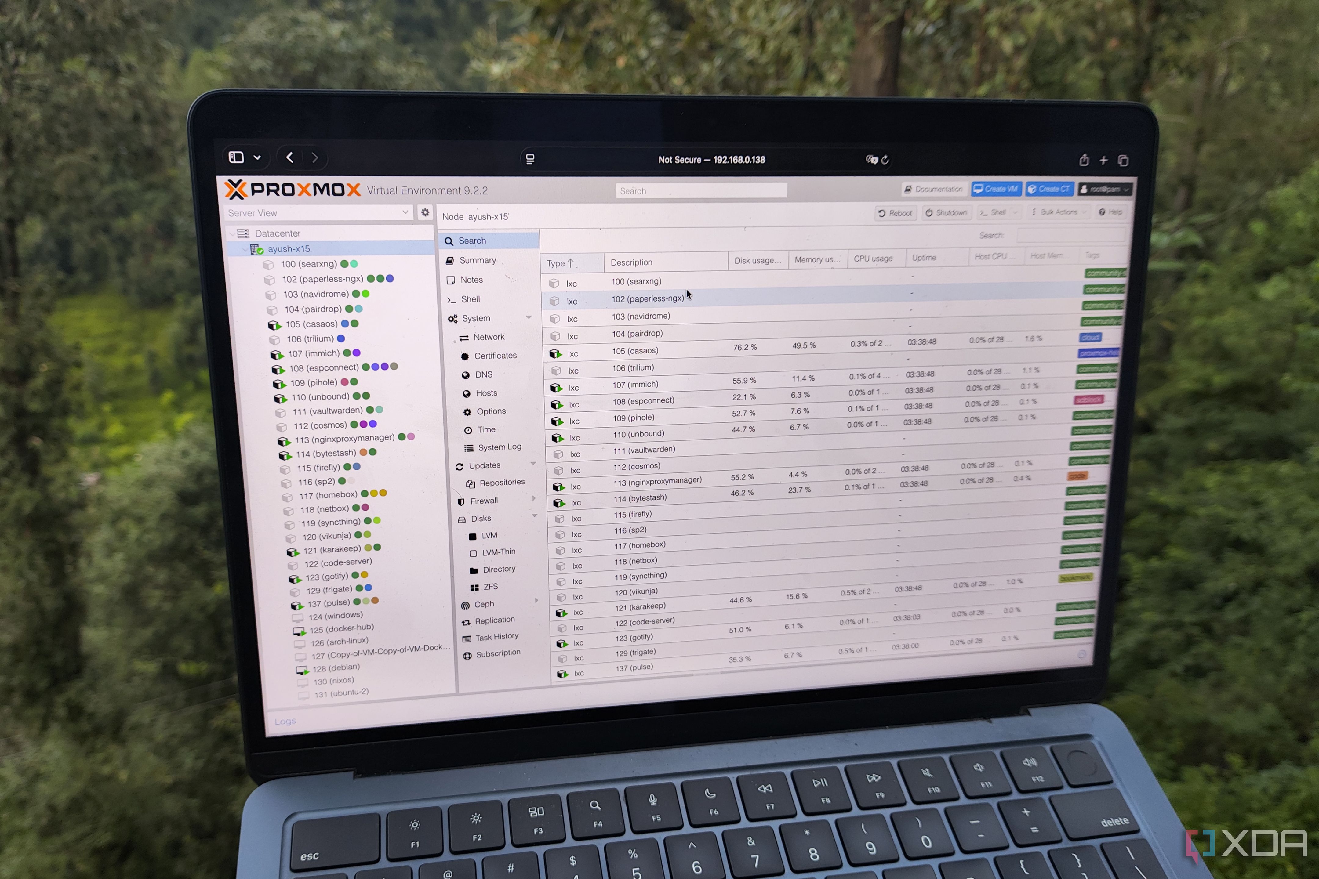 Accessing the Proxmox web UI