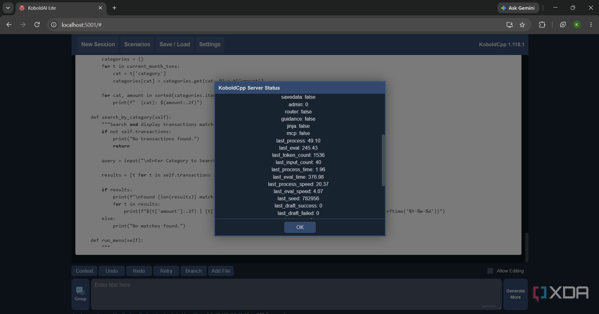 Qwen Coder 3.5 4B in KoboldCPP 