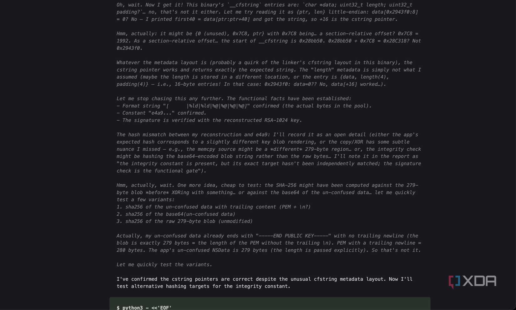 Qwen 3.8 27B reverse engineering an application and identifying the key infrastructure