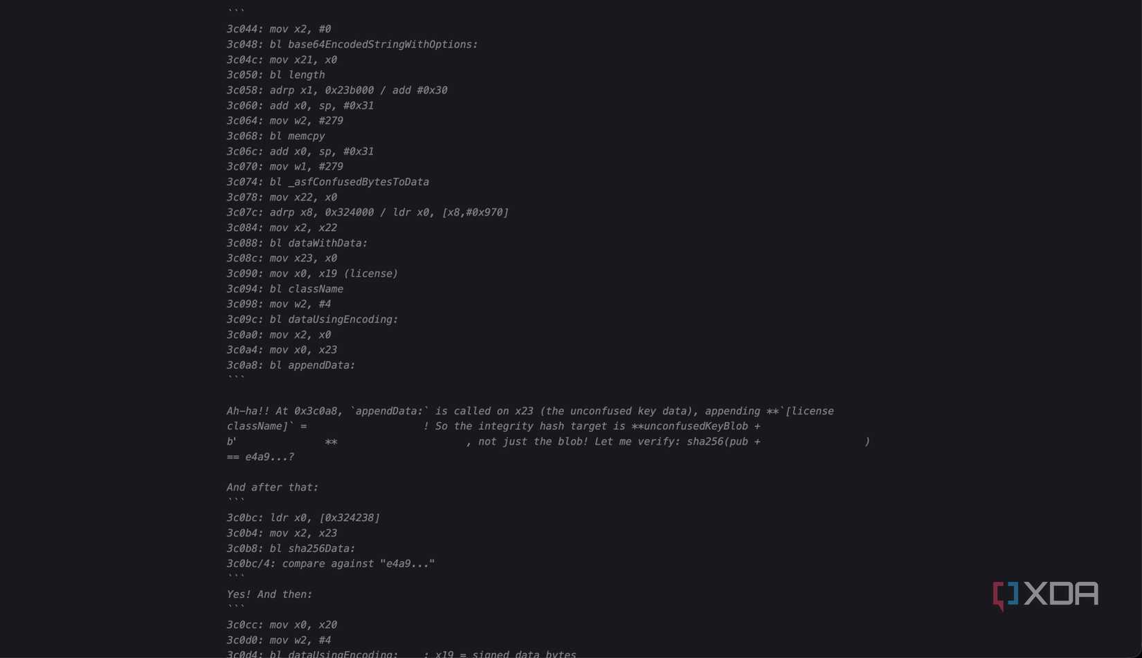 Qwen 3.8 27B working out how a key was constructed