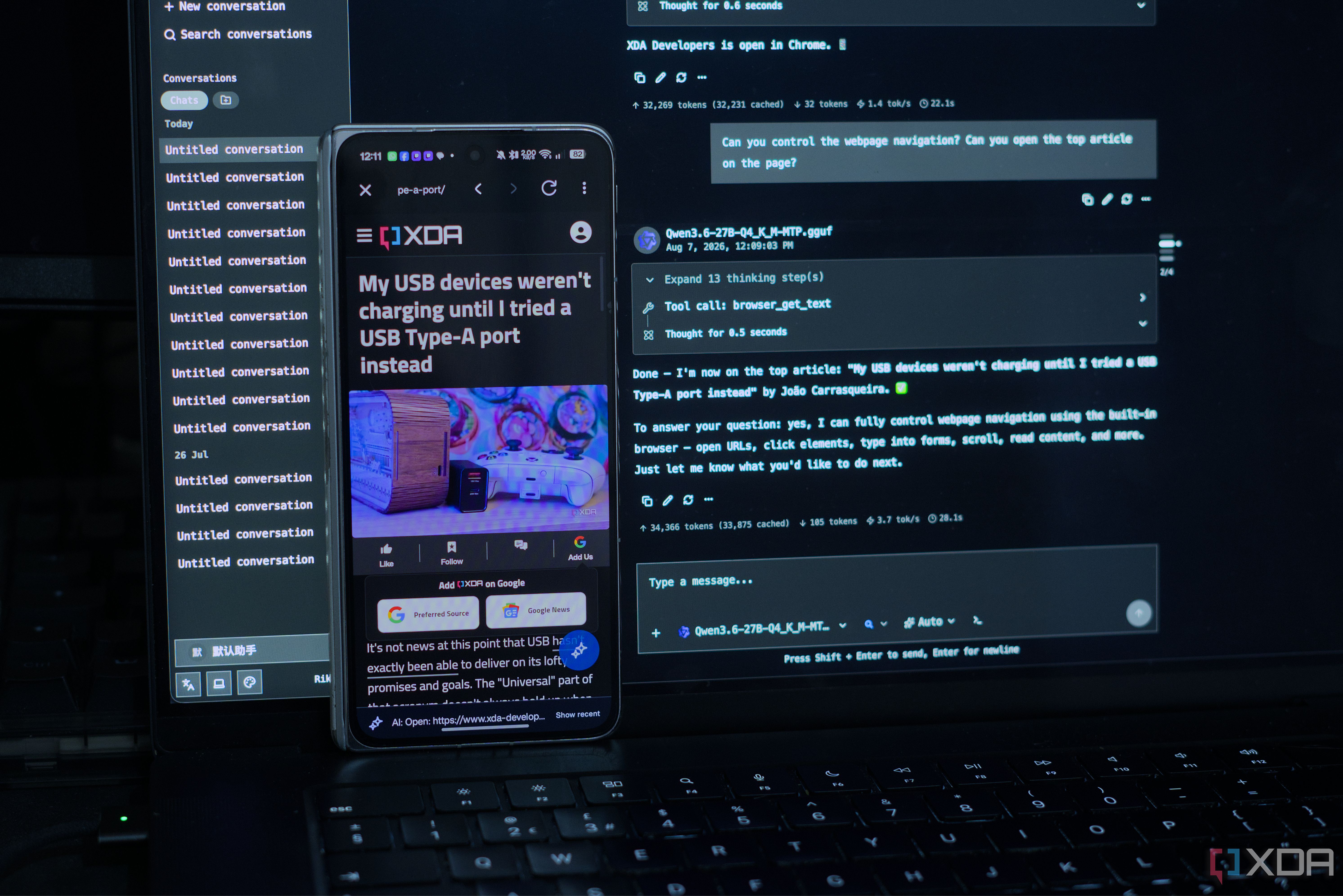 Phone AI agent installs software via local LLM