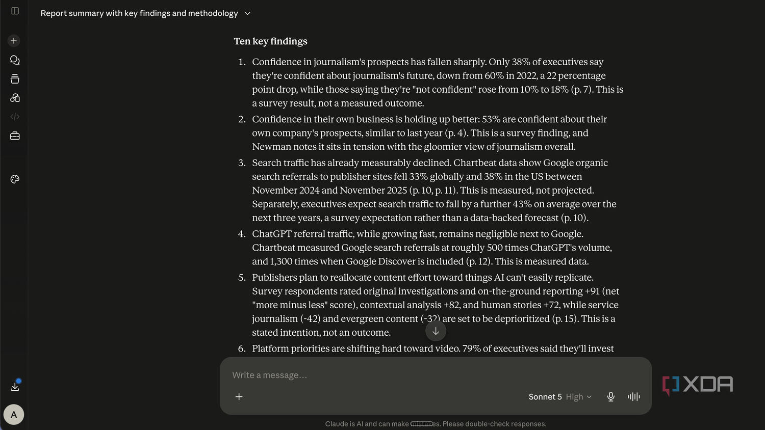 ChatGPT, Claude и Gemini придумывают факты: тест на суммаризацию отчетов Report summary in Claude