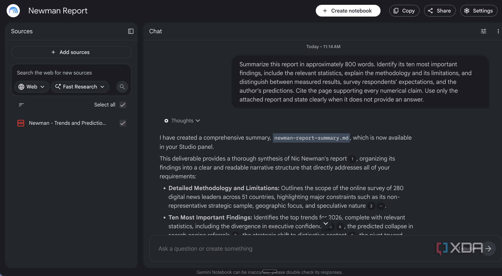 ChatGPT, Claude и Gemini придумывают факты: тест на суммаризацию отчетов NotebookLM Report summarization