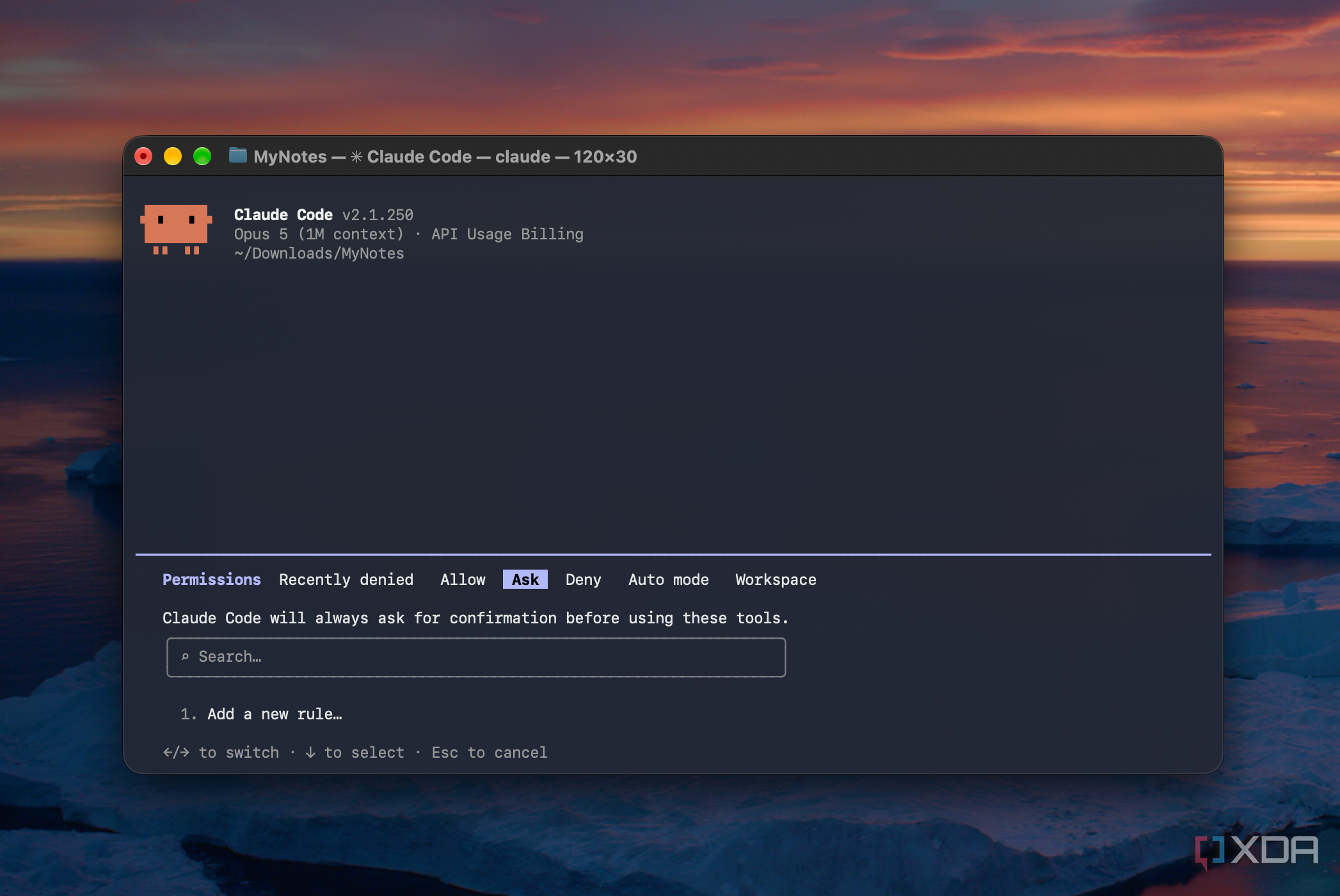 Ask list in Claude Code