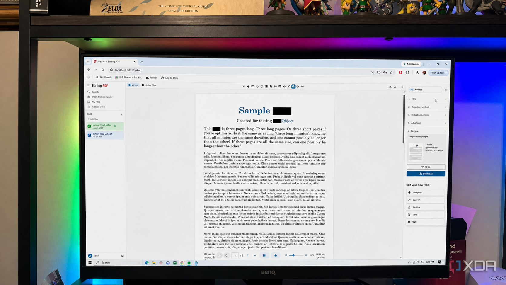 Stirling PDF running on a desktop