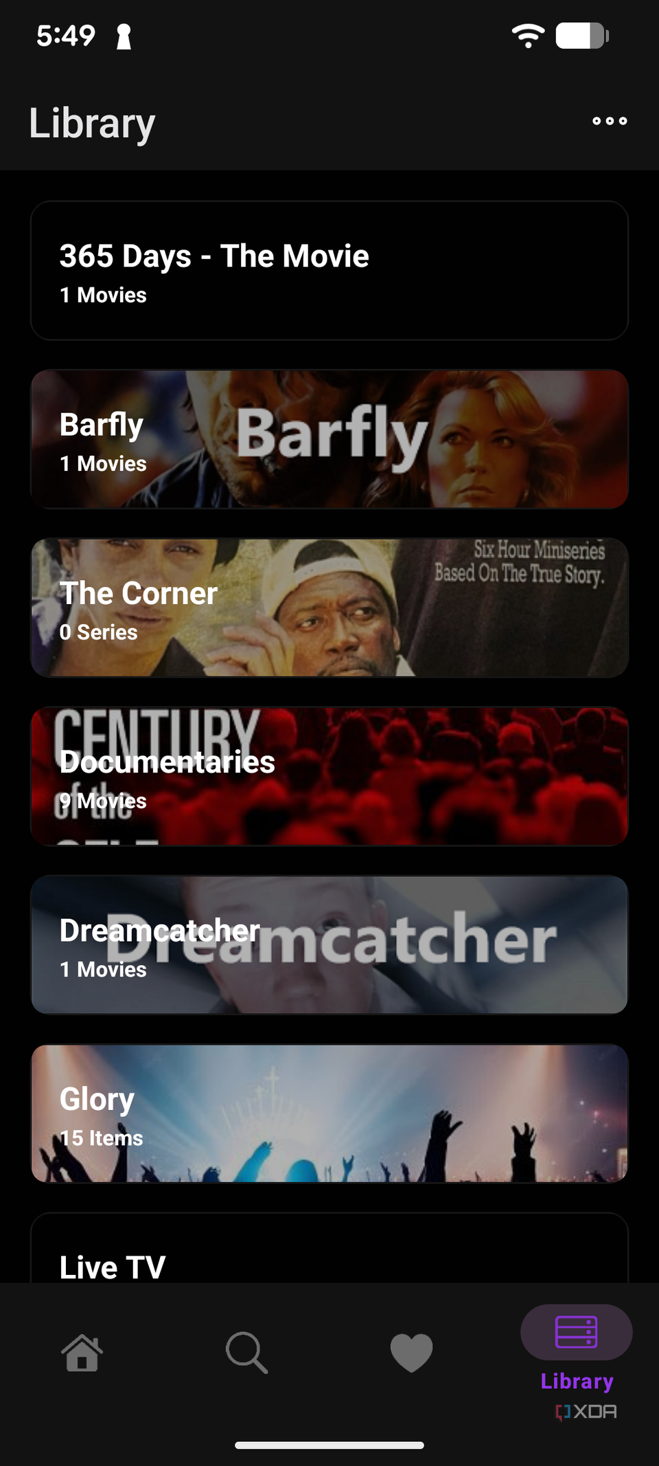 Обзор приложения Streamyfin для управления медиасервером Jellyfin на Android Главный экран приложения Streamyfin
