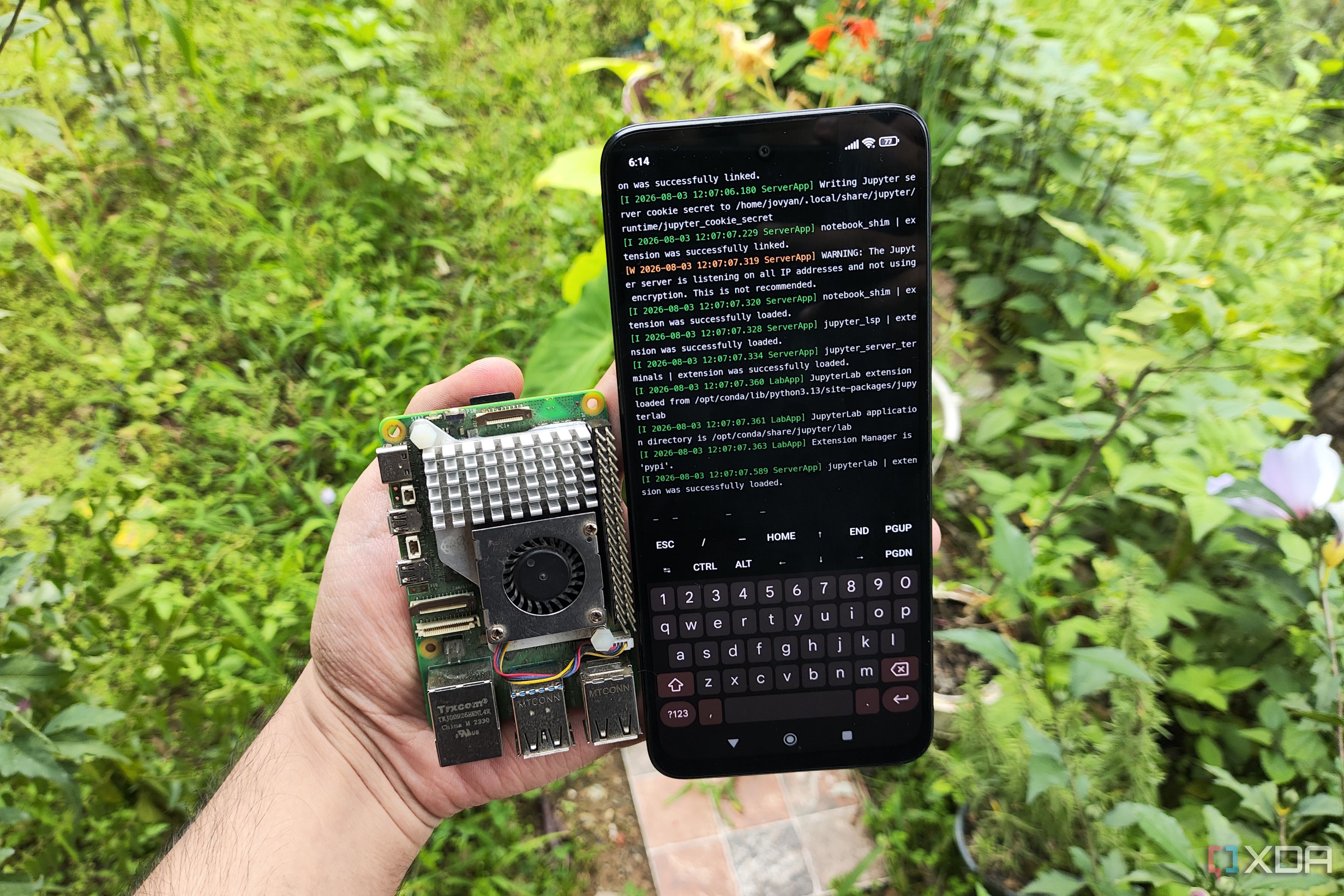 My phone can't replace a Raspberry Pi for this home server project tmux phone jupyter 1
