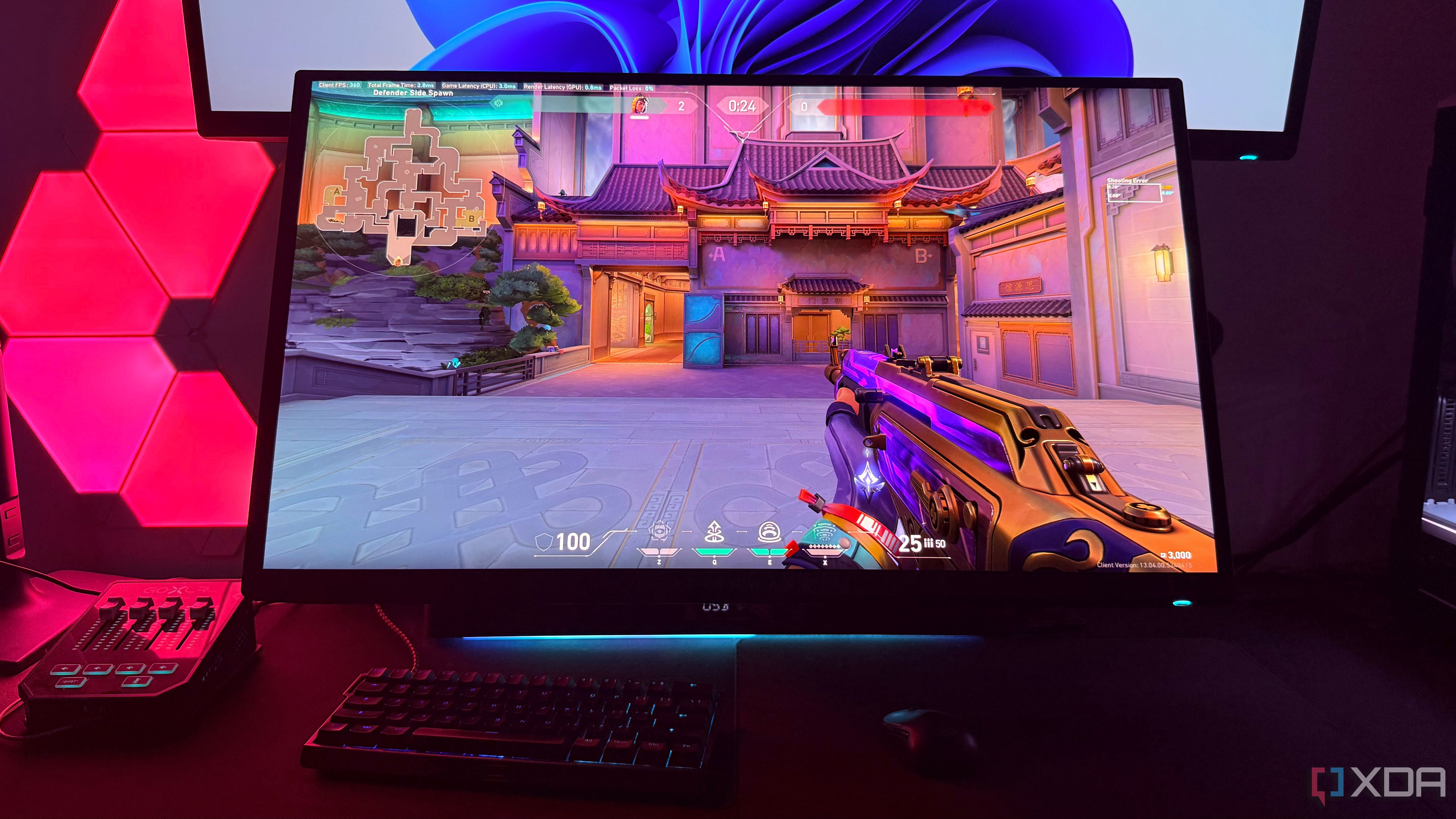 Valorant running on an OLED monitor with RTX HDR