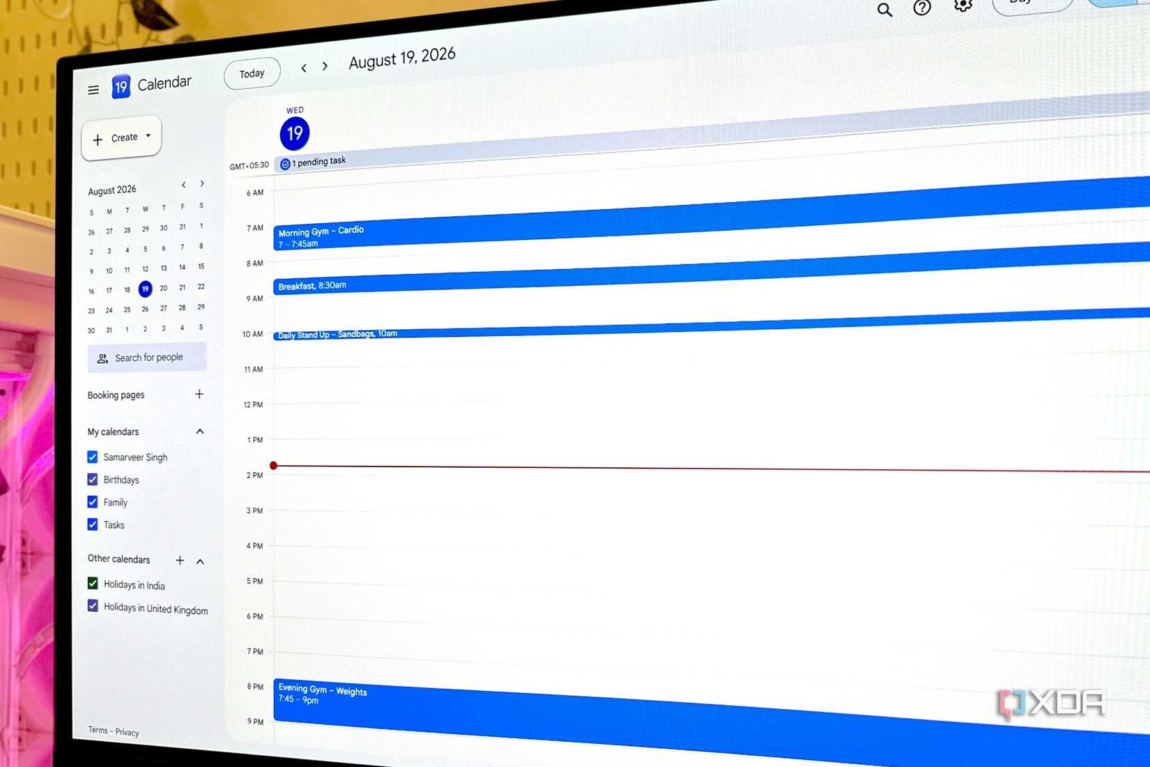 Open Google Calendar.