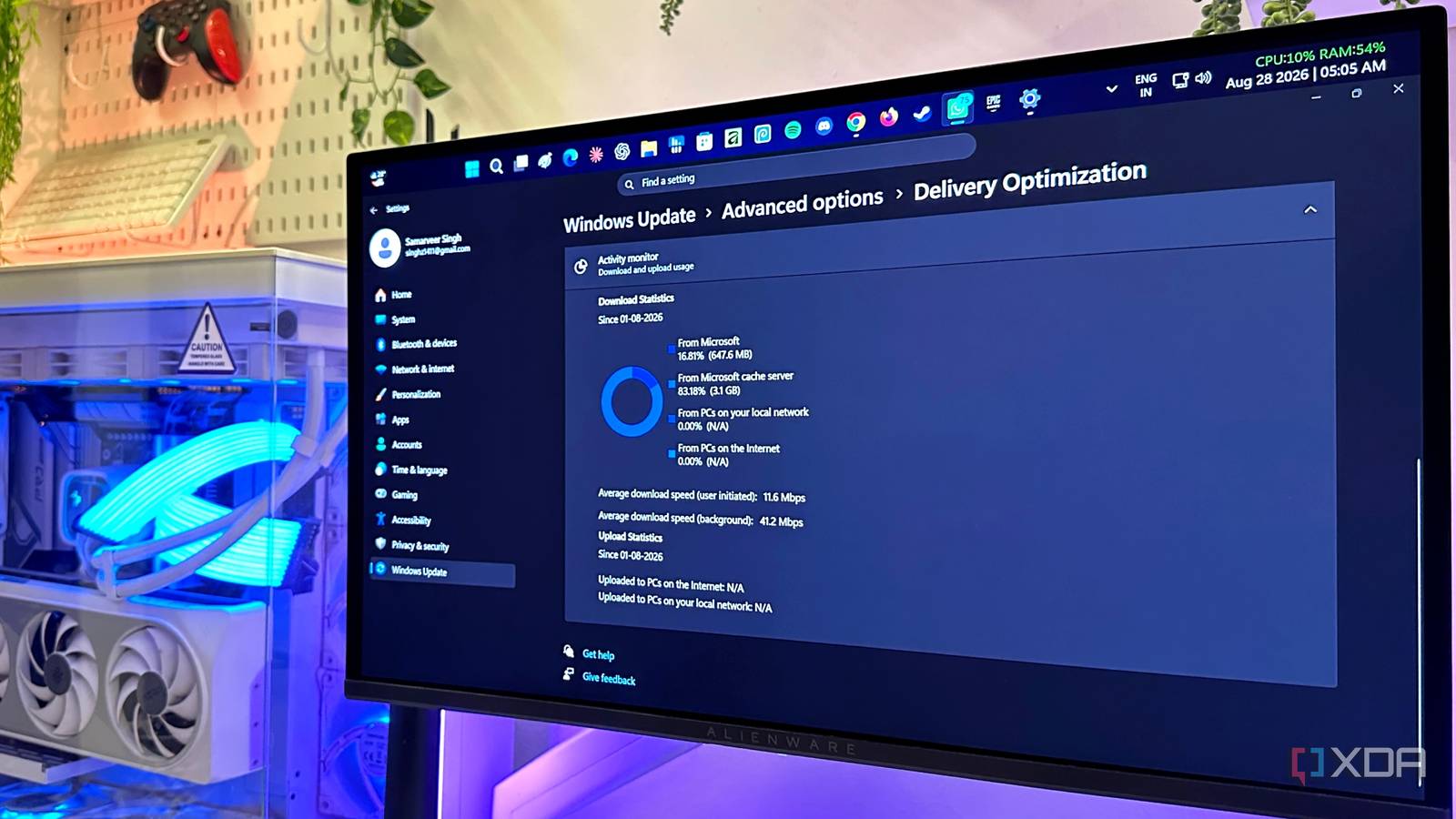 Как работает оптимизация доставки обновлений в Windows 11 и где проверить настройки Окно настроек центра обновления Windows 11