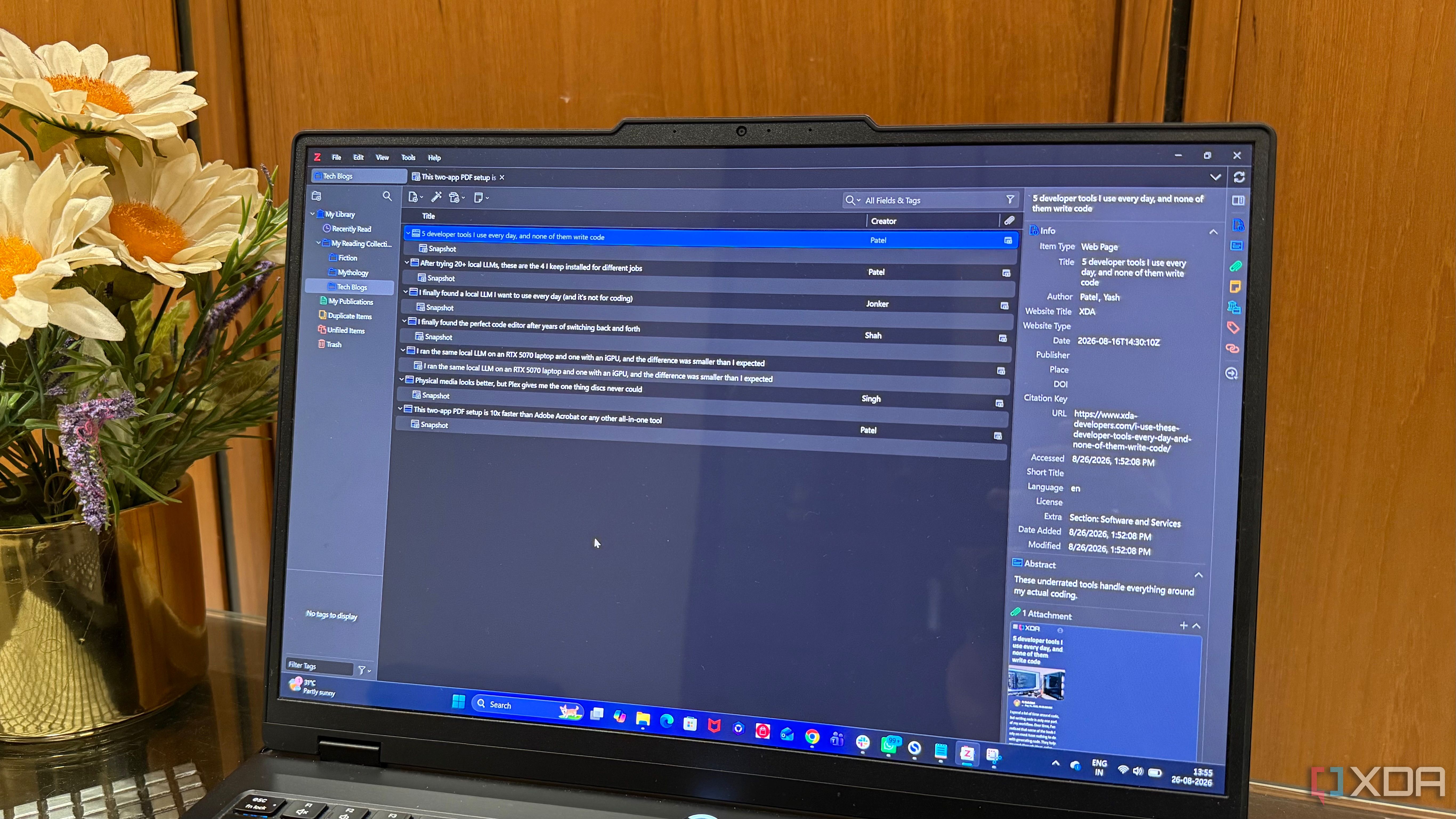Zotero open on Lenovo Legion