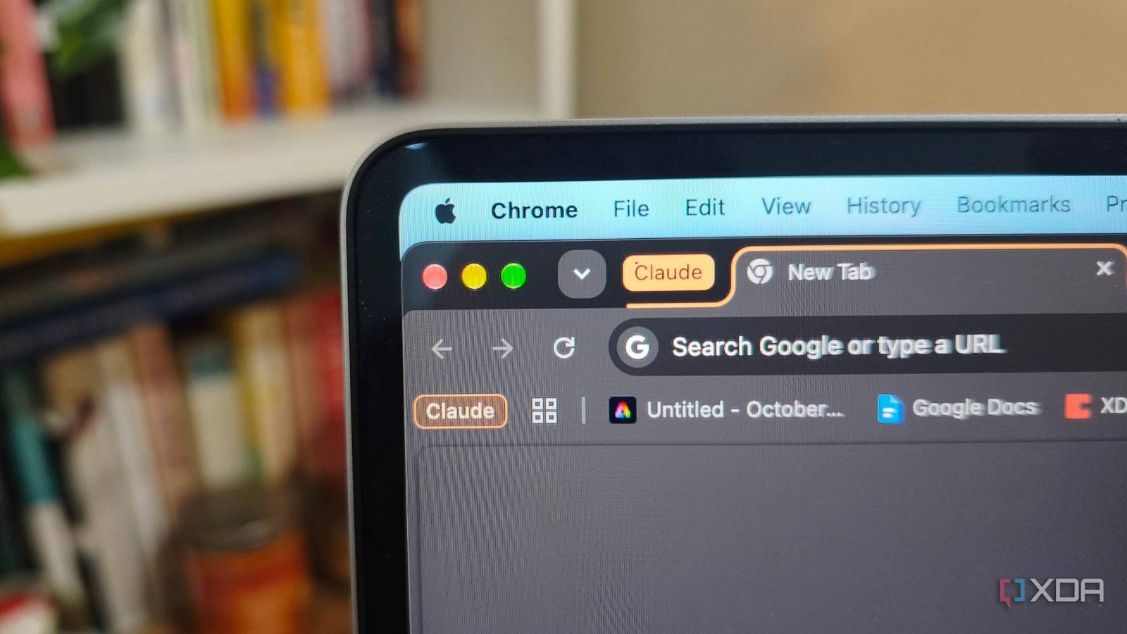 Photograph accompanying Claude in Chrome debugs the front end from inside a logged-in browser session