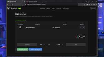 Configuring DNS rewrite rules on AdGuard