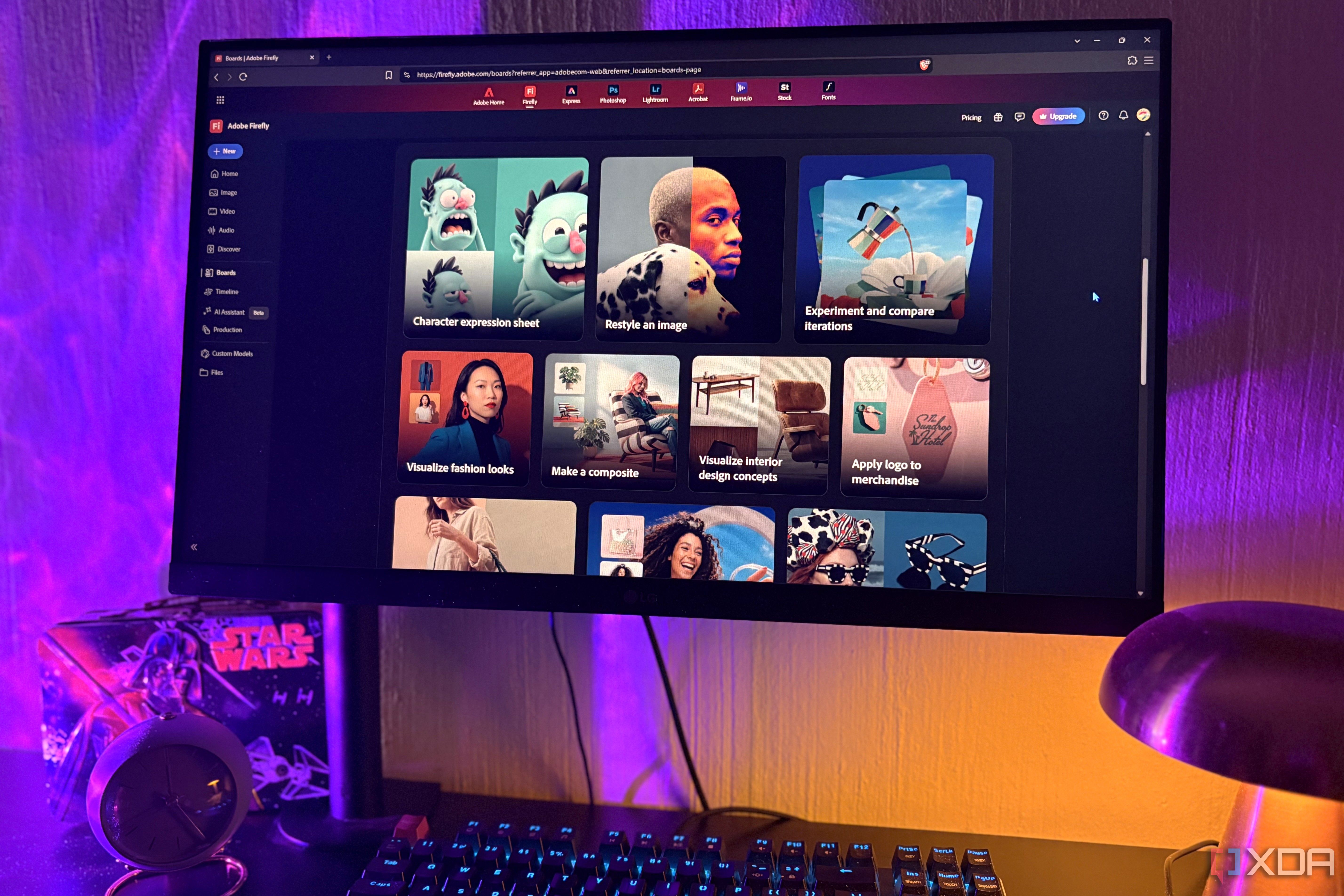 adobe firefly boards on desktop pc