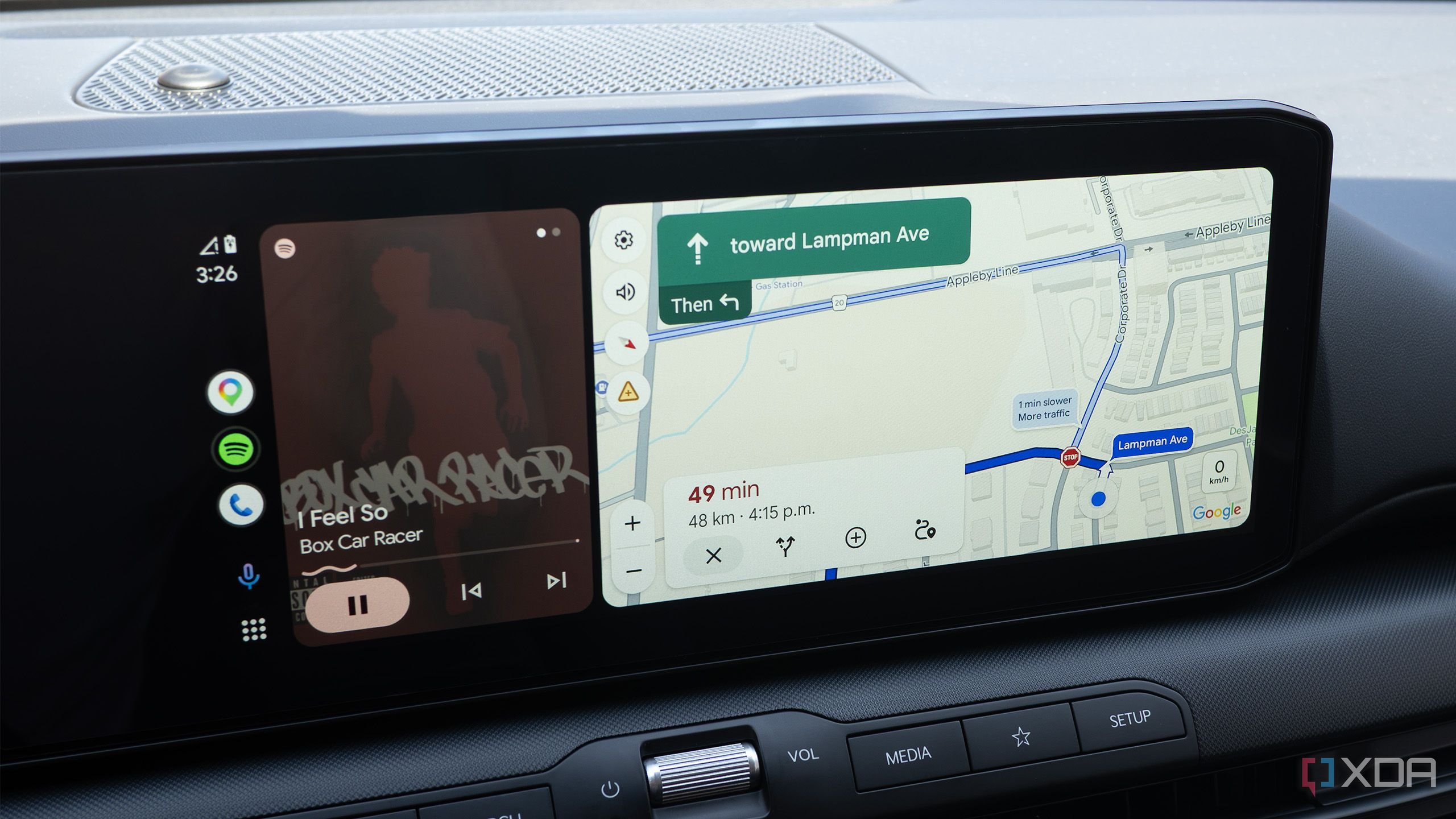 Android Auto's media controls