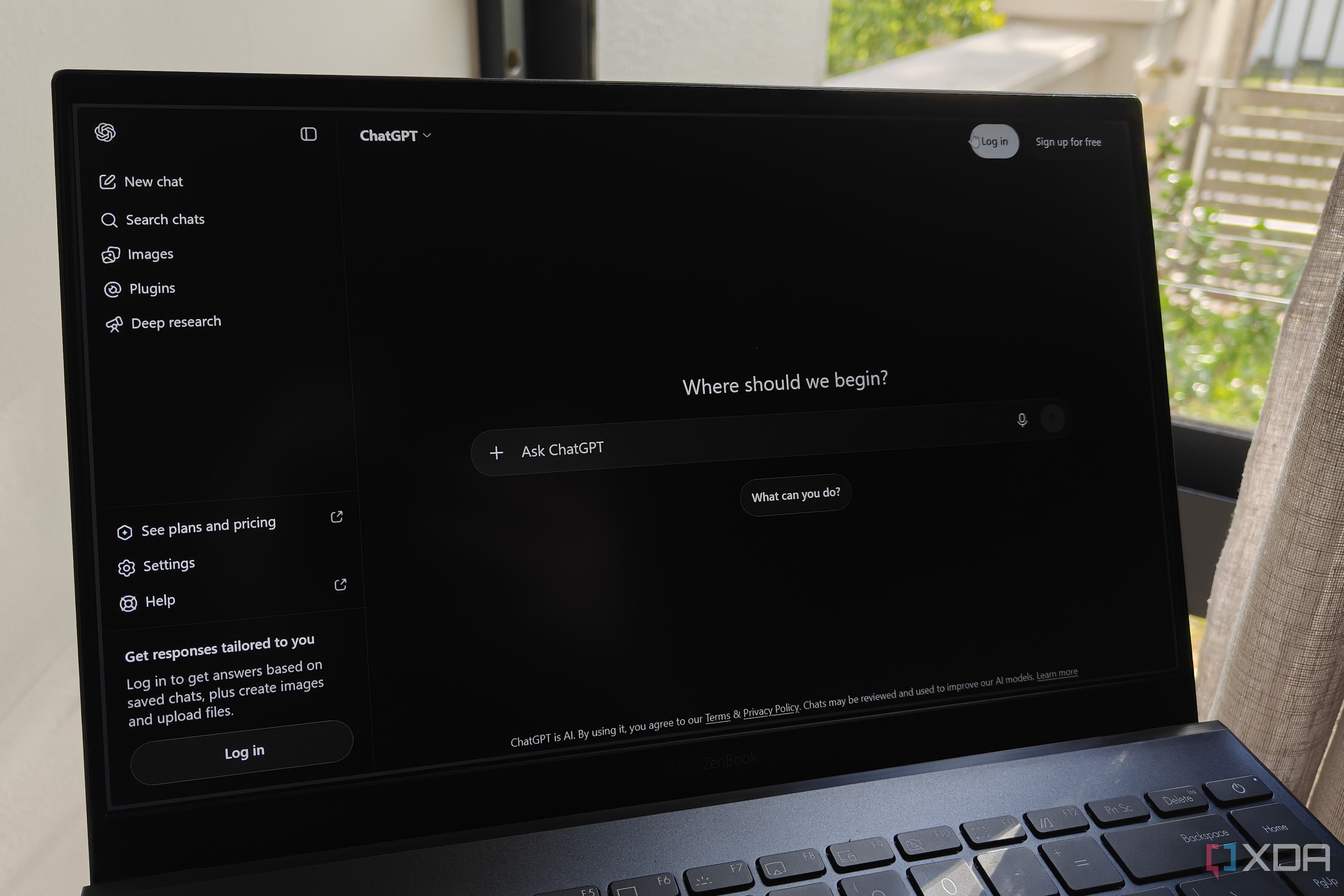 chatgpt on a laptop