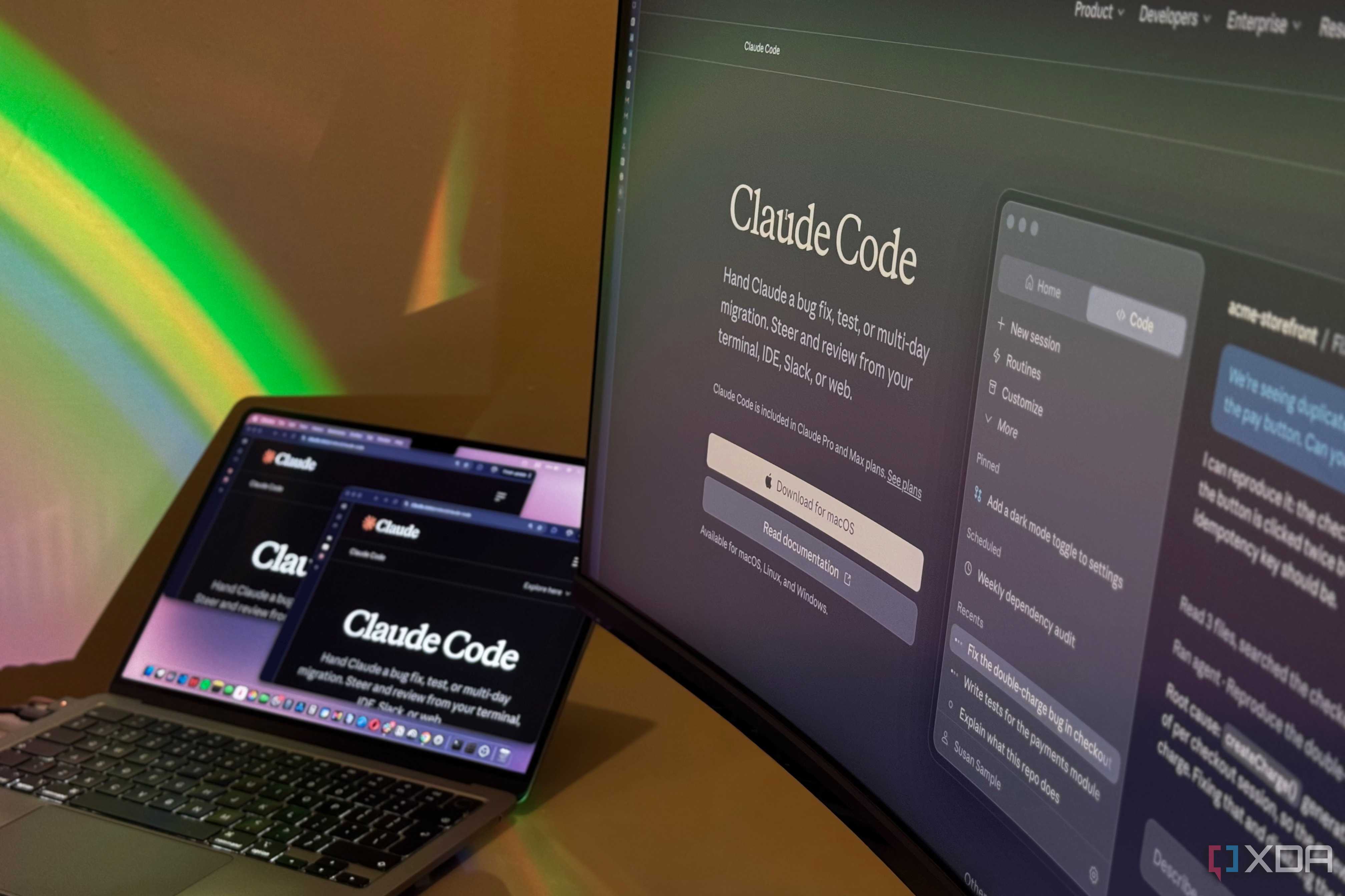 claude code on desktop and macbook