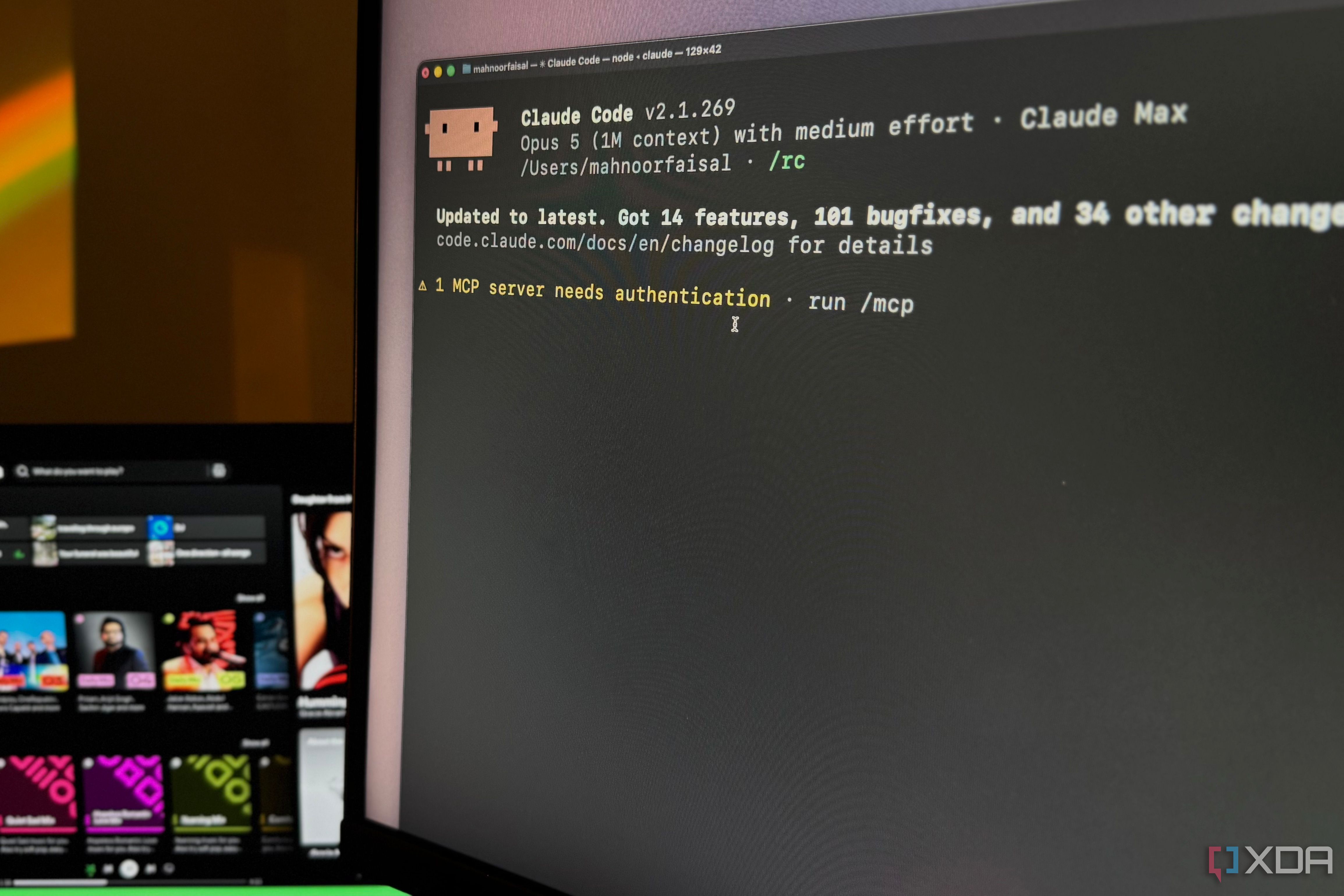 Claude Code v2.1.269 startup screen in Terminal after an update