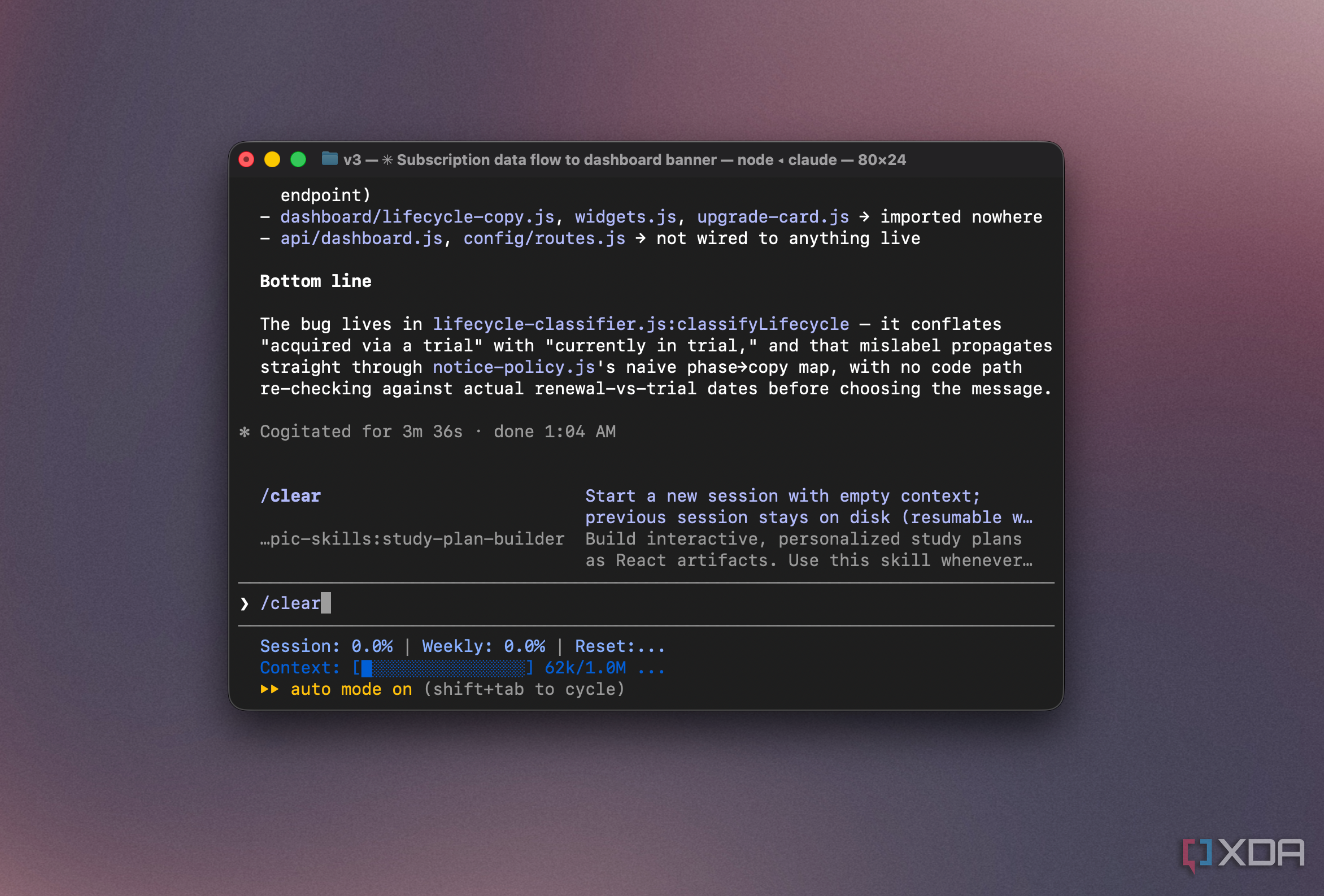 clear command in claude code