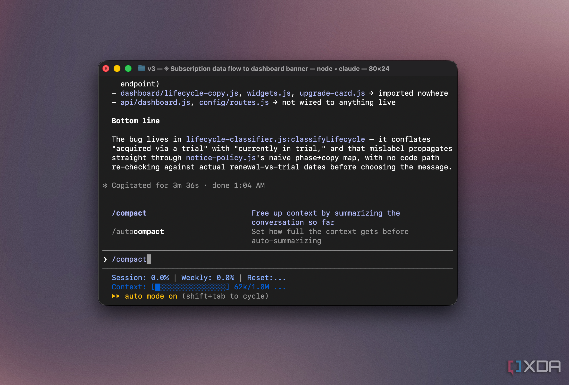 compact command in claude code