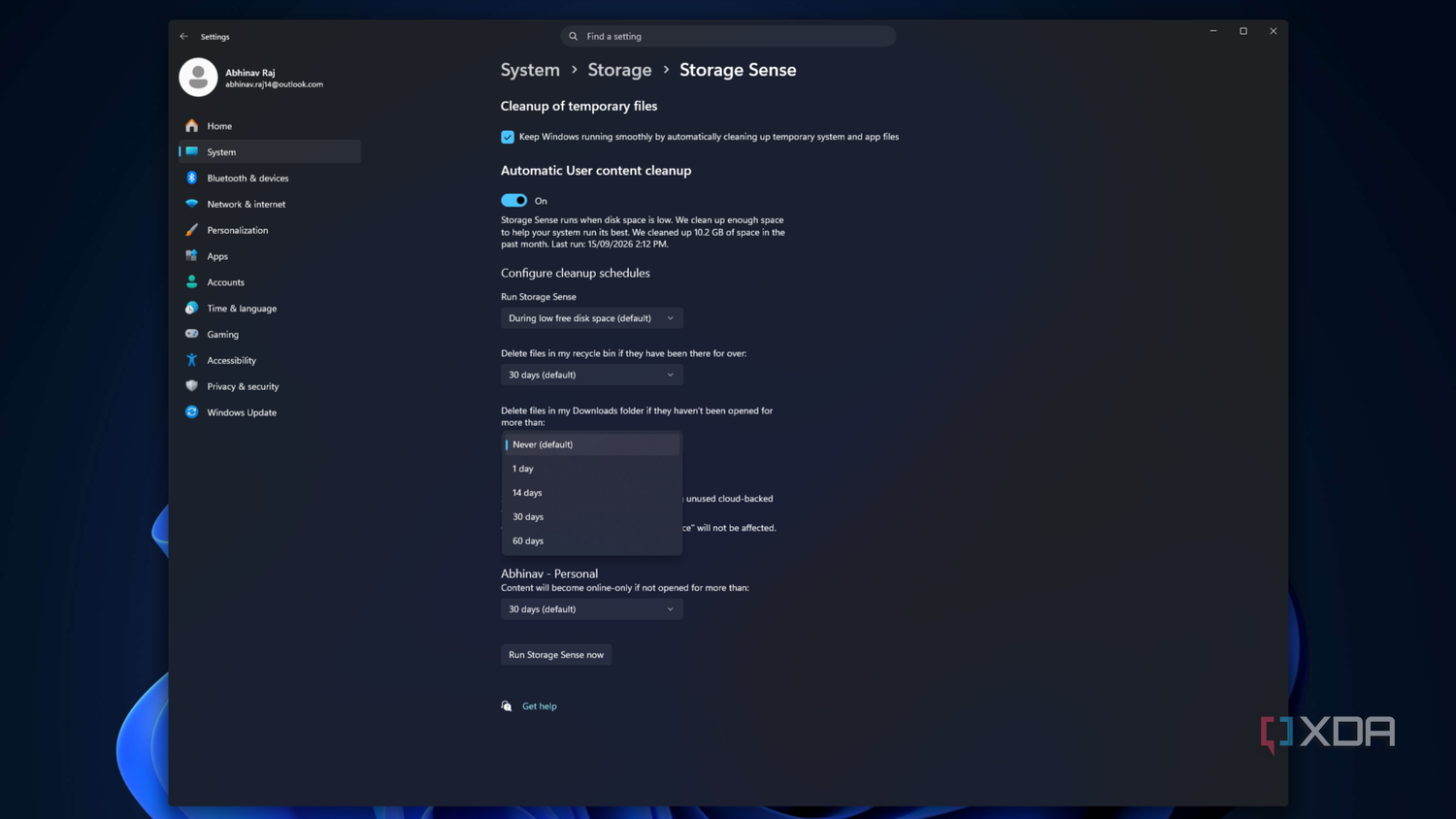 настройка Storage Sense в Windows 11 — иллюстрация 2 к материалу настройка Storage Sense в Windows 11 — иллюстрация 2 к материалу