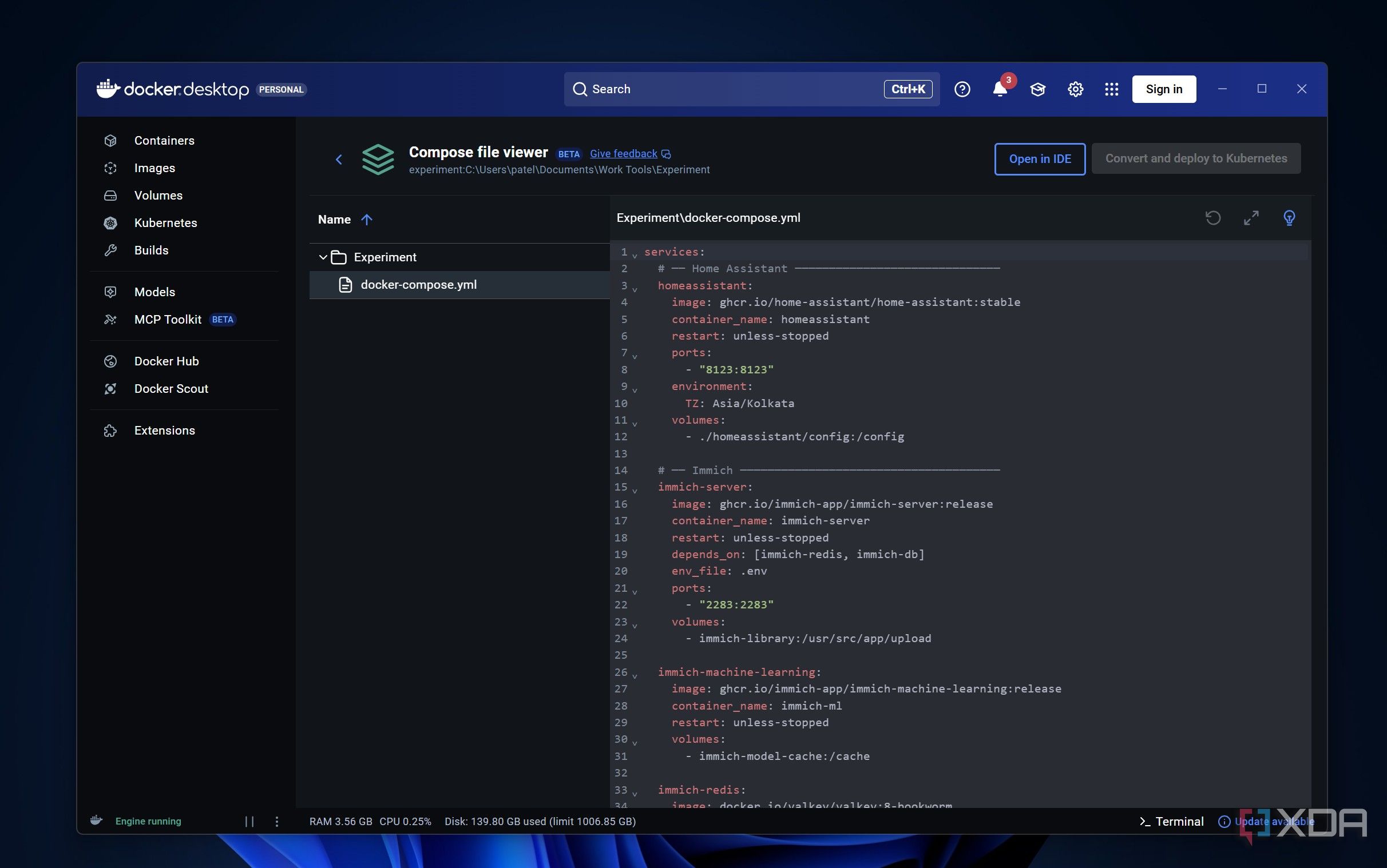 Контейнеры Docker с запущенными сервисами