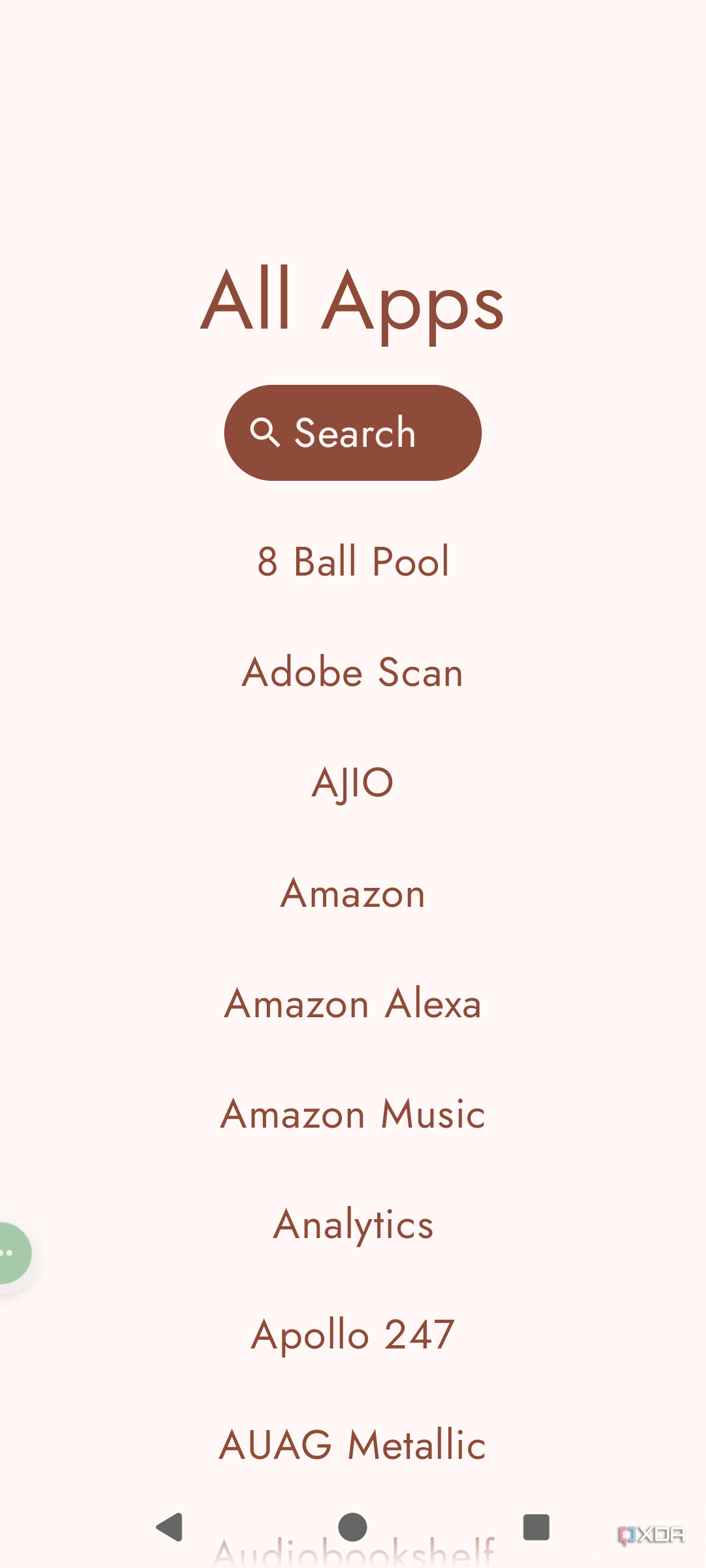 All apps in Escape launcher