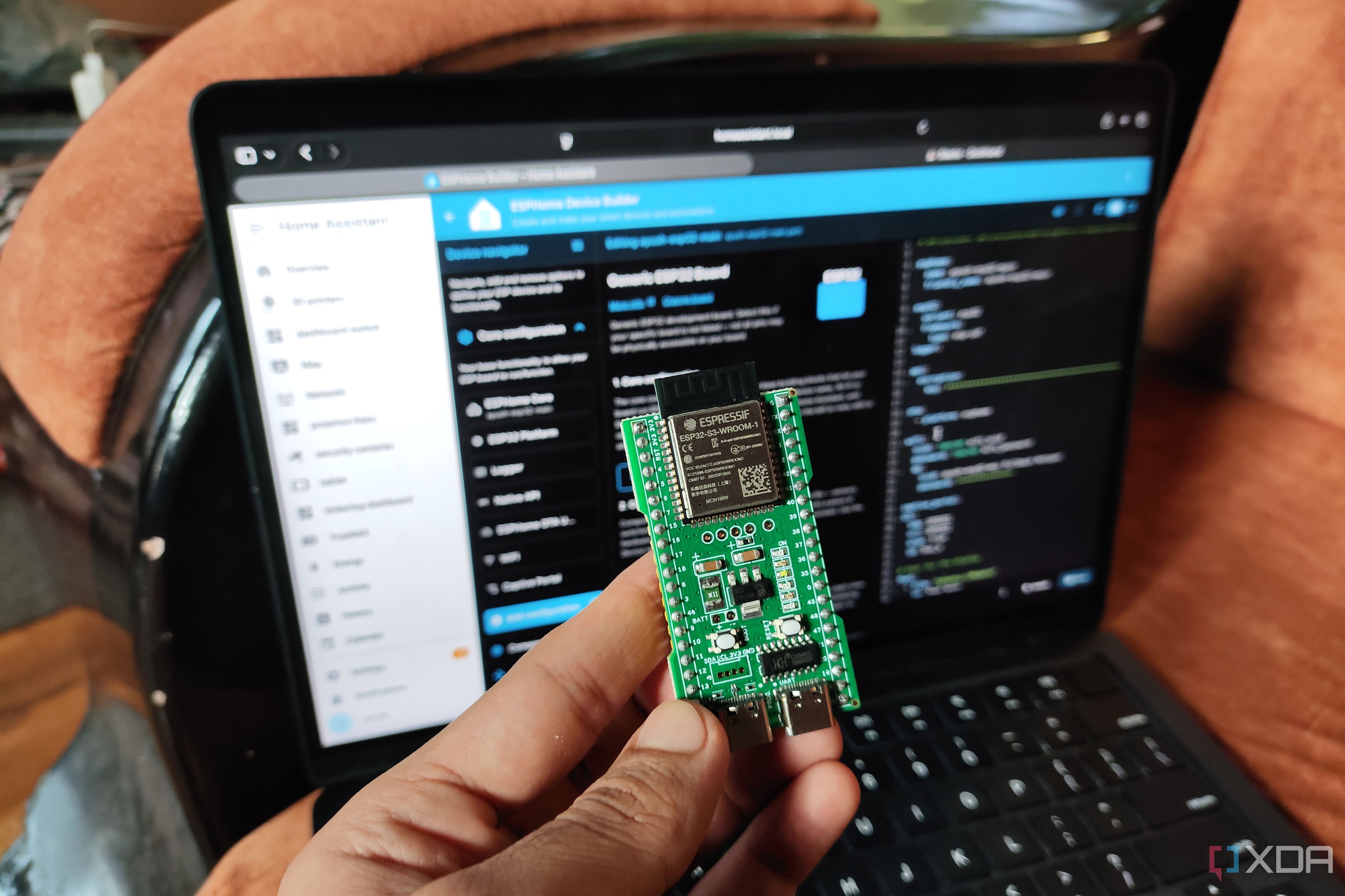 A person holding an ESP32-S3