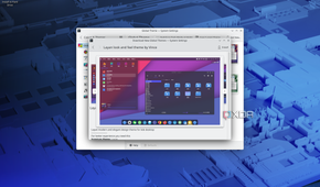Screenshot of the theme store in KDE showing a screenshot of a specific theme