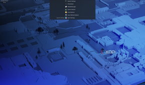 Screenshot of the desktop on Fedora KDE showing the system-wide search utility at the top of the screen