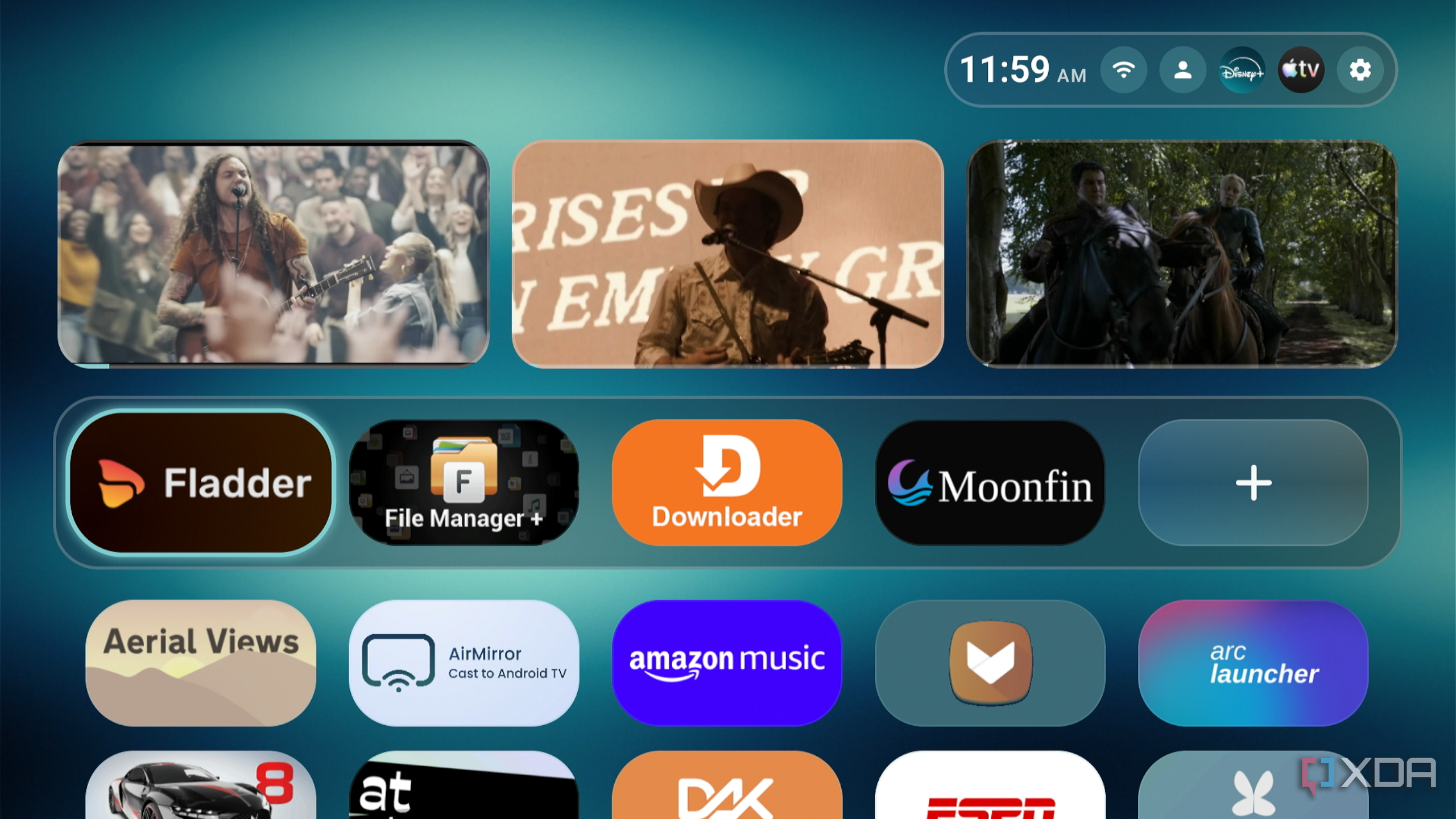 интерфейс Projectivy на устройстве Google TV