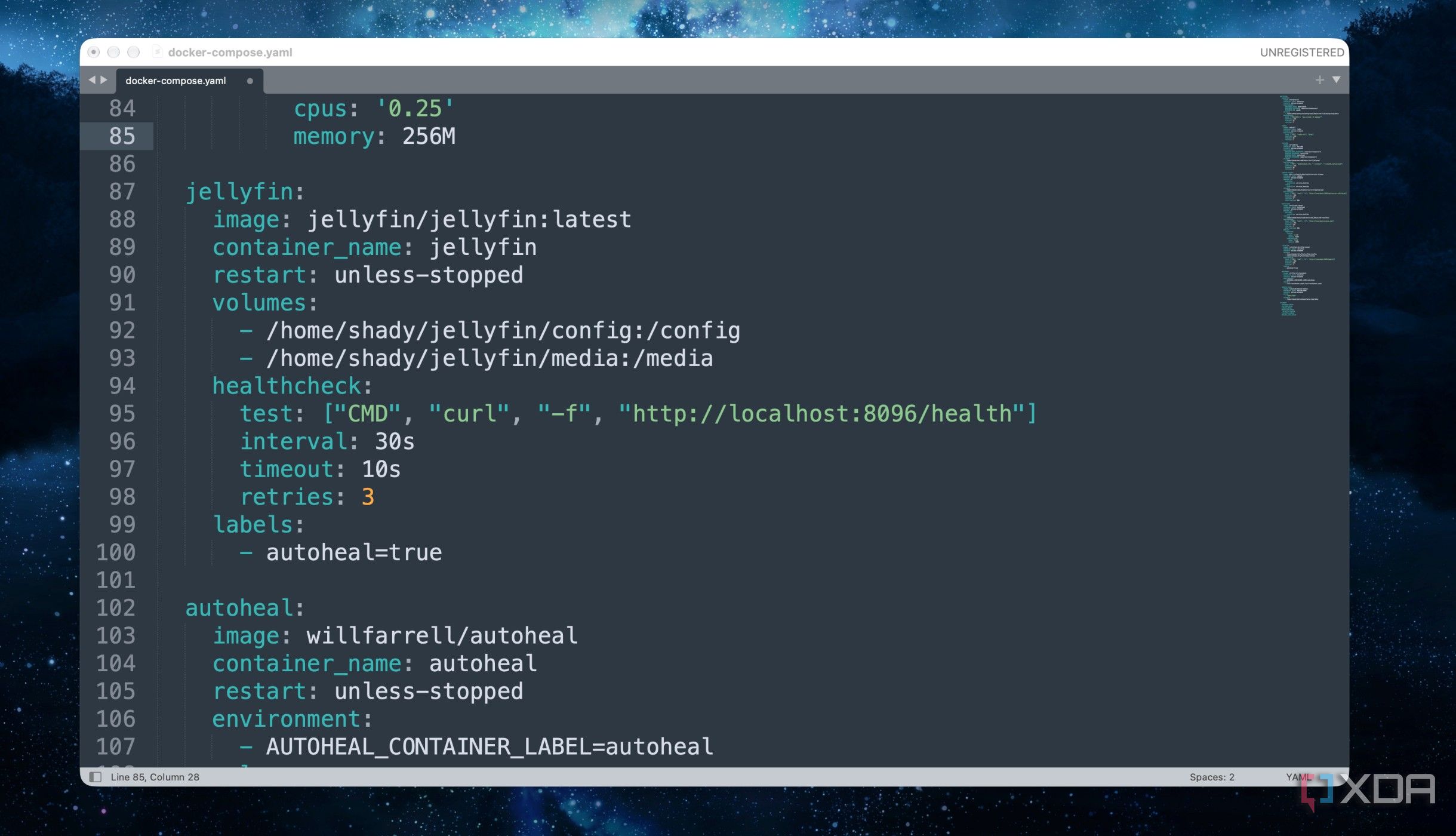 Добавление тега latest для образа Jellyfin в файле Compose