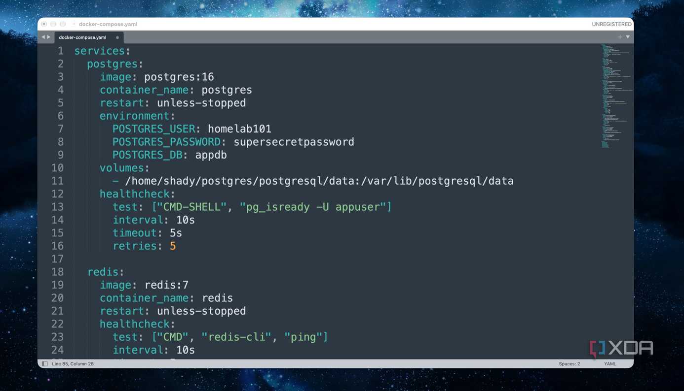 Настройка образов в Docker Compose Конфигурационный файл Docker Compose с образами