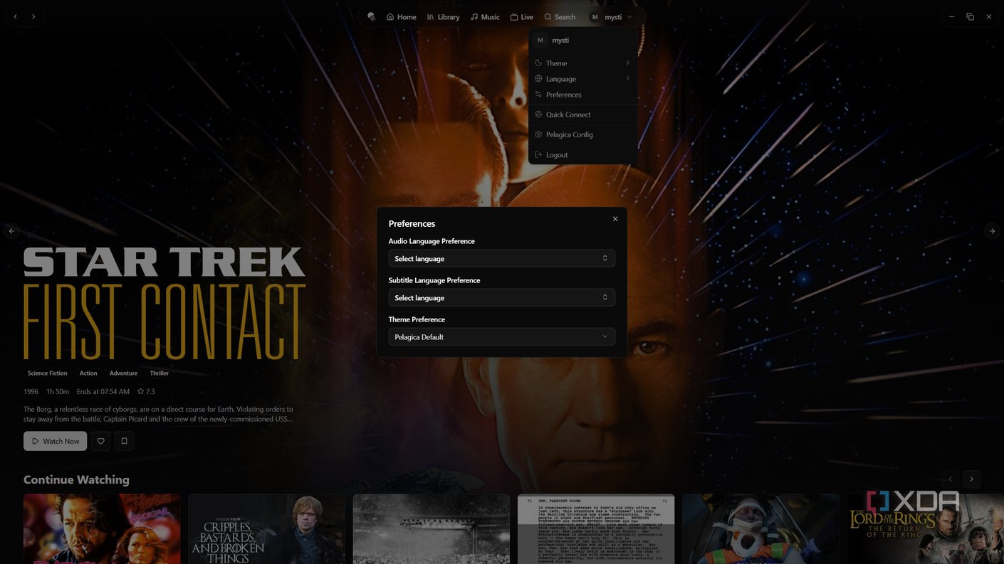 Карточка фильма с данными IMDb Отображение информации IMDb в карточке фильма Pelagica