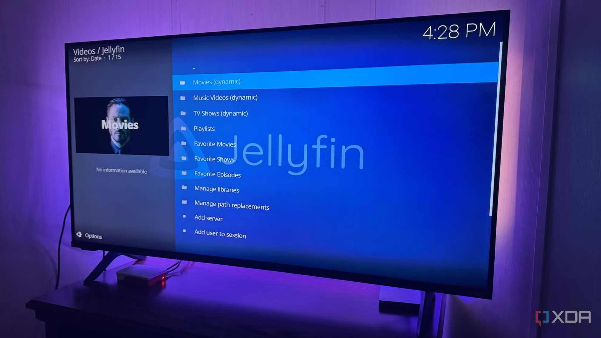 Jellyfin running on a Raspberry Pi 