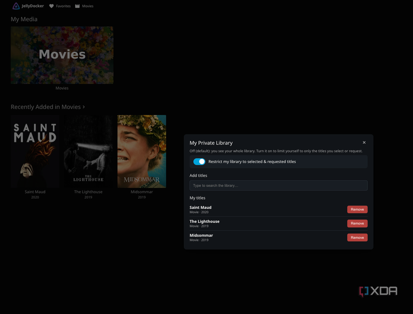 Как ограничить доступ к медиаконтенту в Jellyfin с помощью плагина JellyPrivateLibraries — иллюстрация 2 к материалу