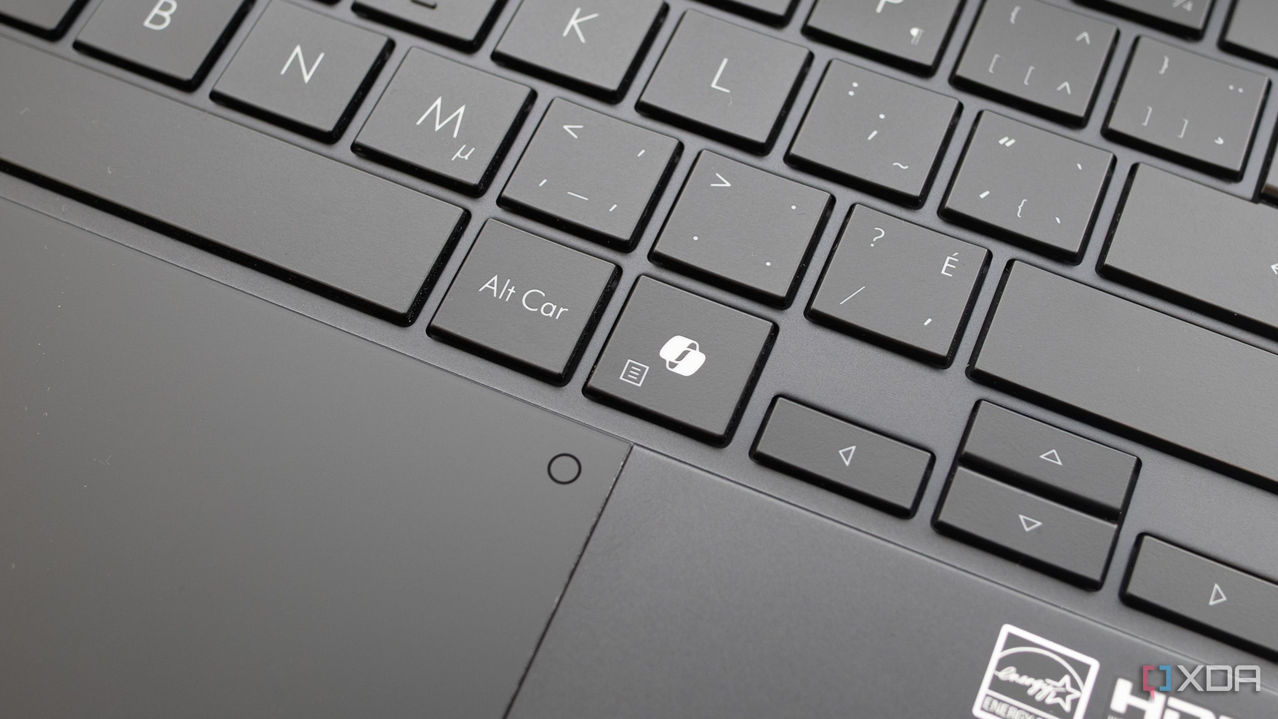 The Copilot button on a laptop 