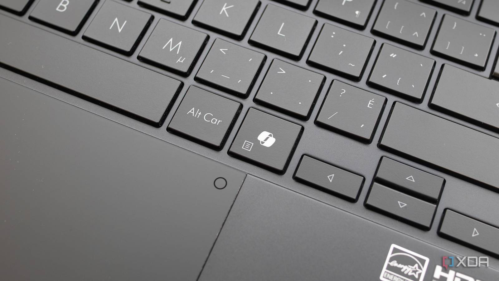 The Copilot button on a laptop 