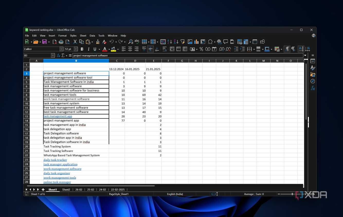Переход на LibreOffice Calc: почему open-source инструмент стал заменой Excel Окно программы LibreCalc в операционной системе Windows 11