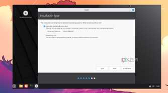 screenshot of linux mint install