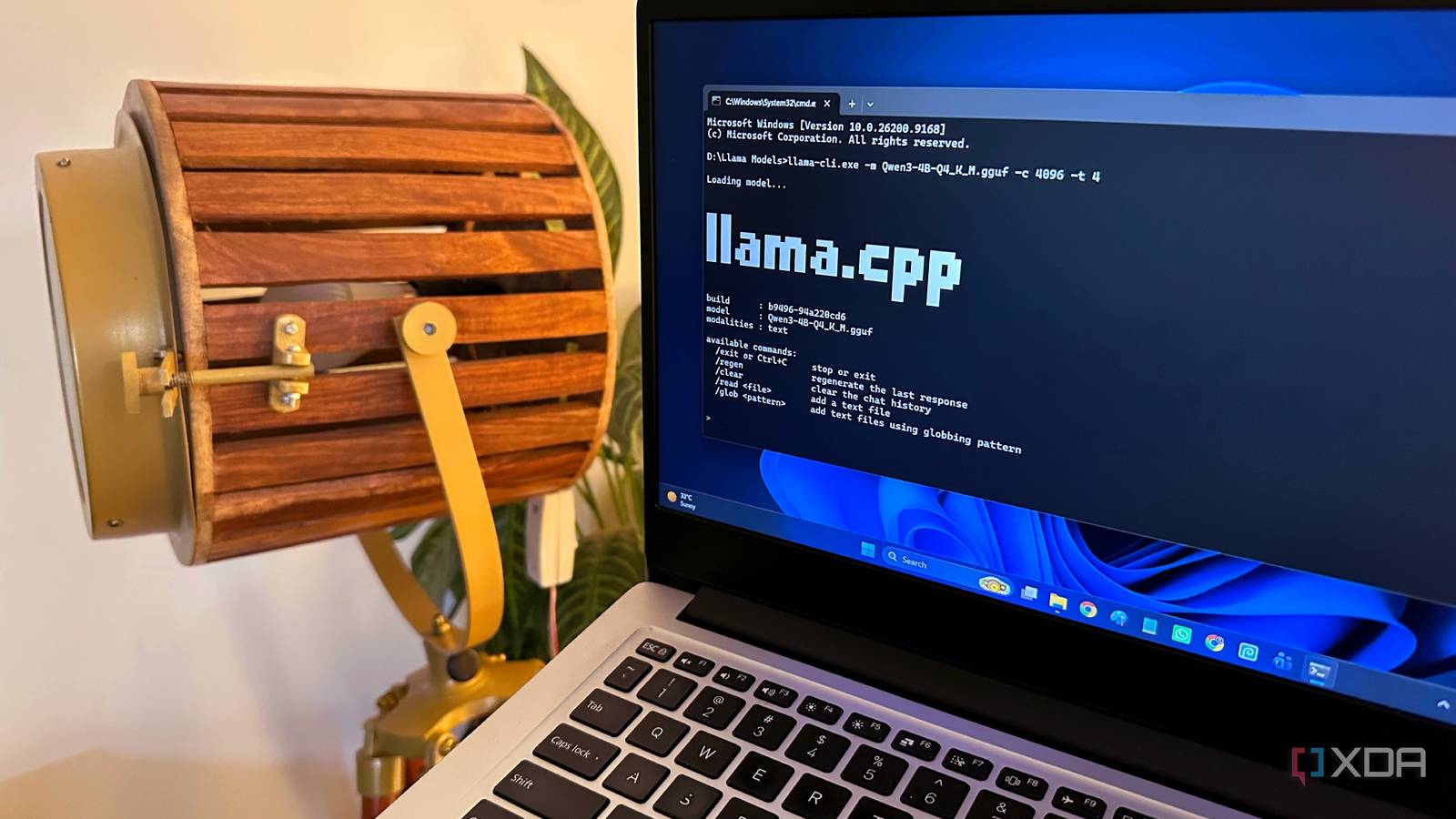 Запуск Llama.cpp в командной строке на ноутбуке с Windows 11