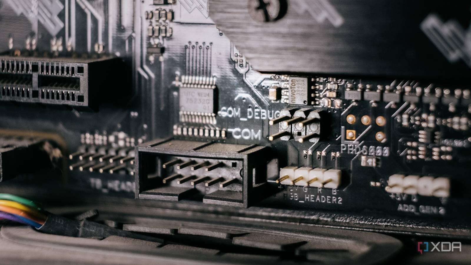 Your motherboard still has a header that no one has needed since 2005 ...