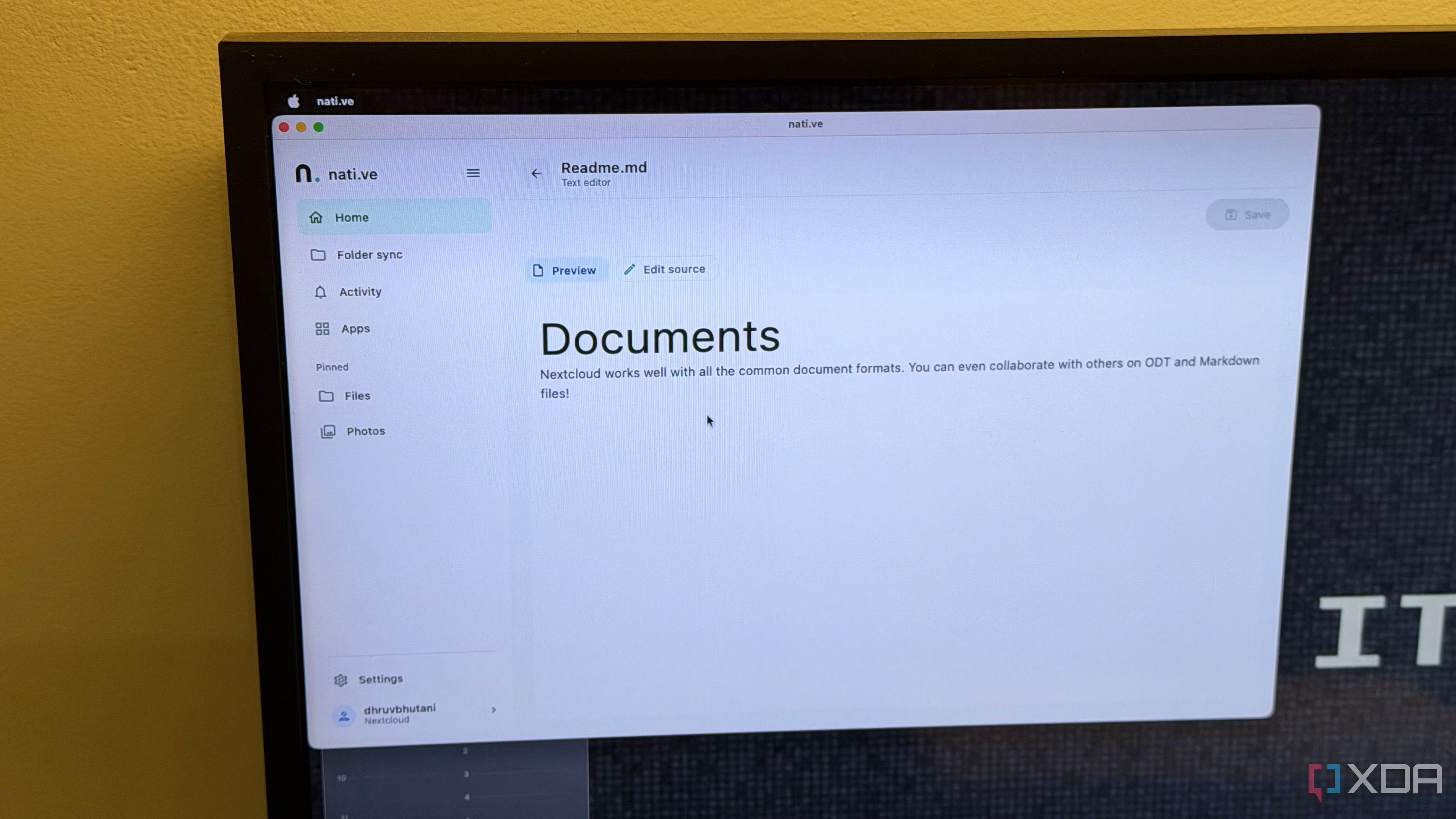 native nextcloud client on a Mac