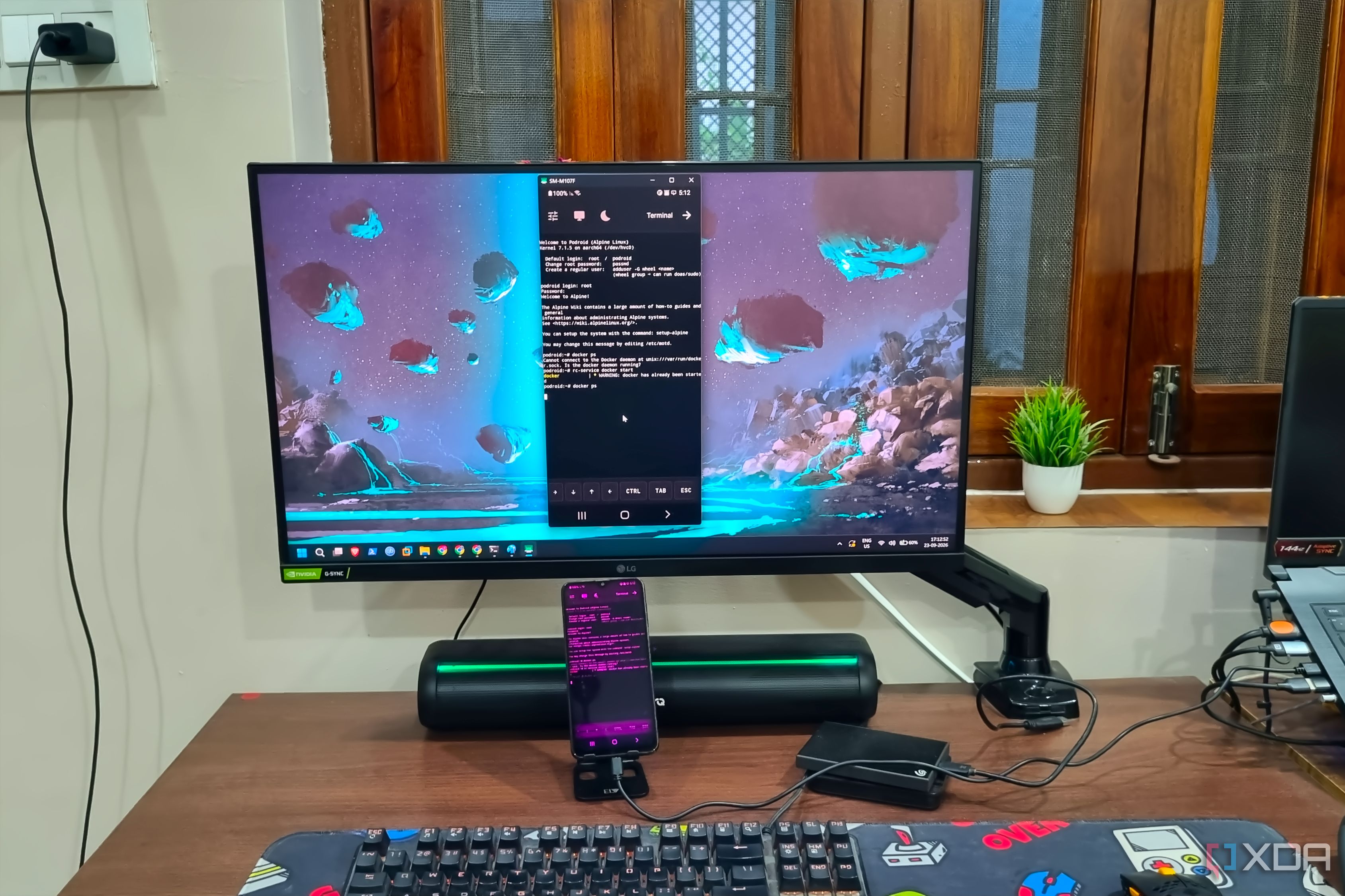 photo of old phone as server