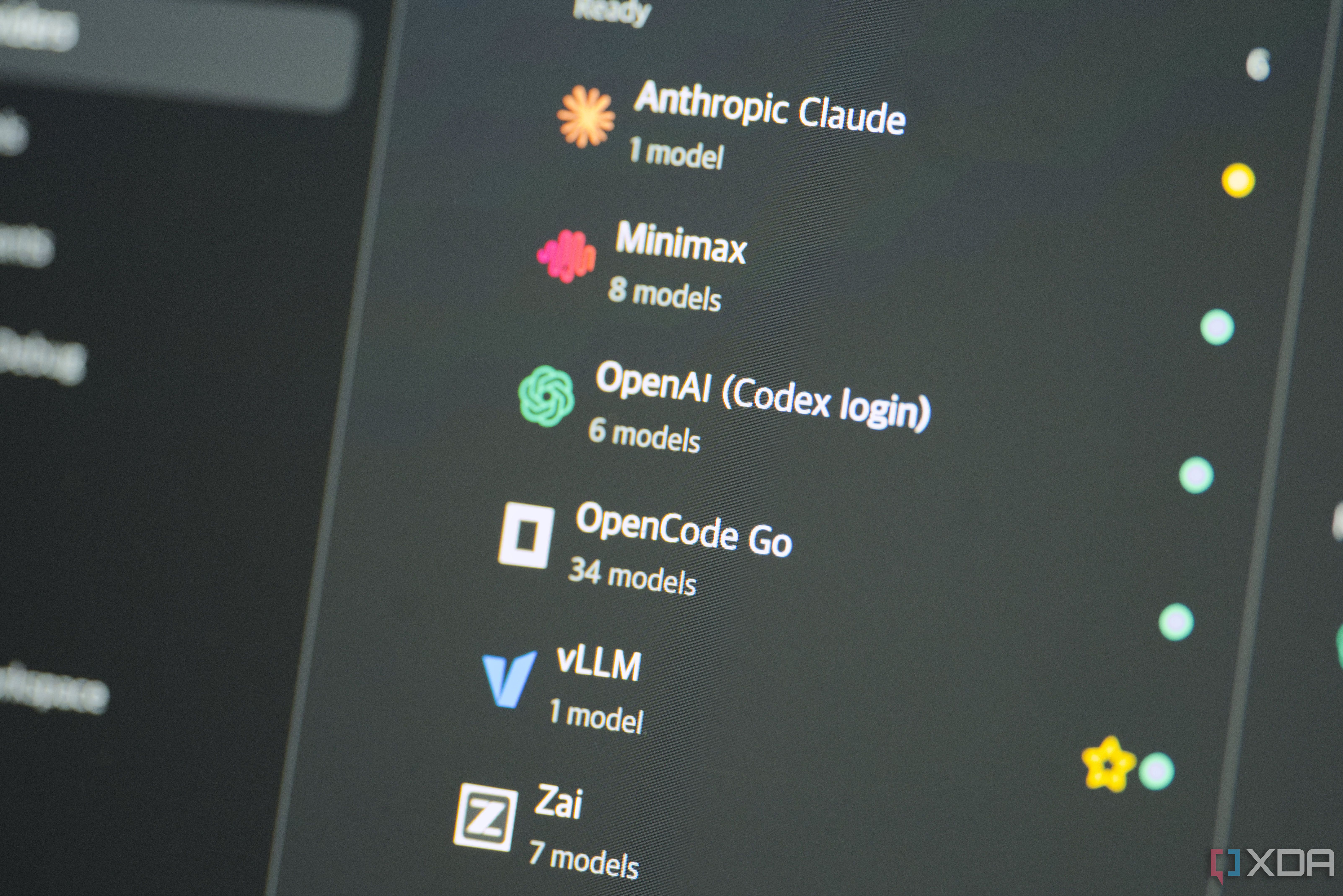 OpenCodex showing models that are ready
