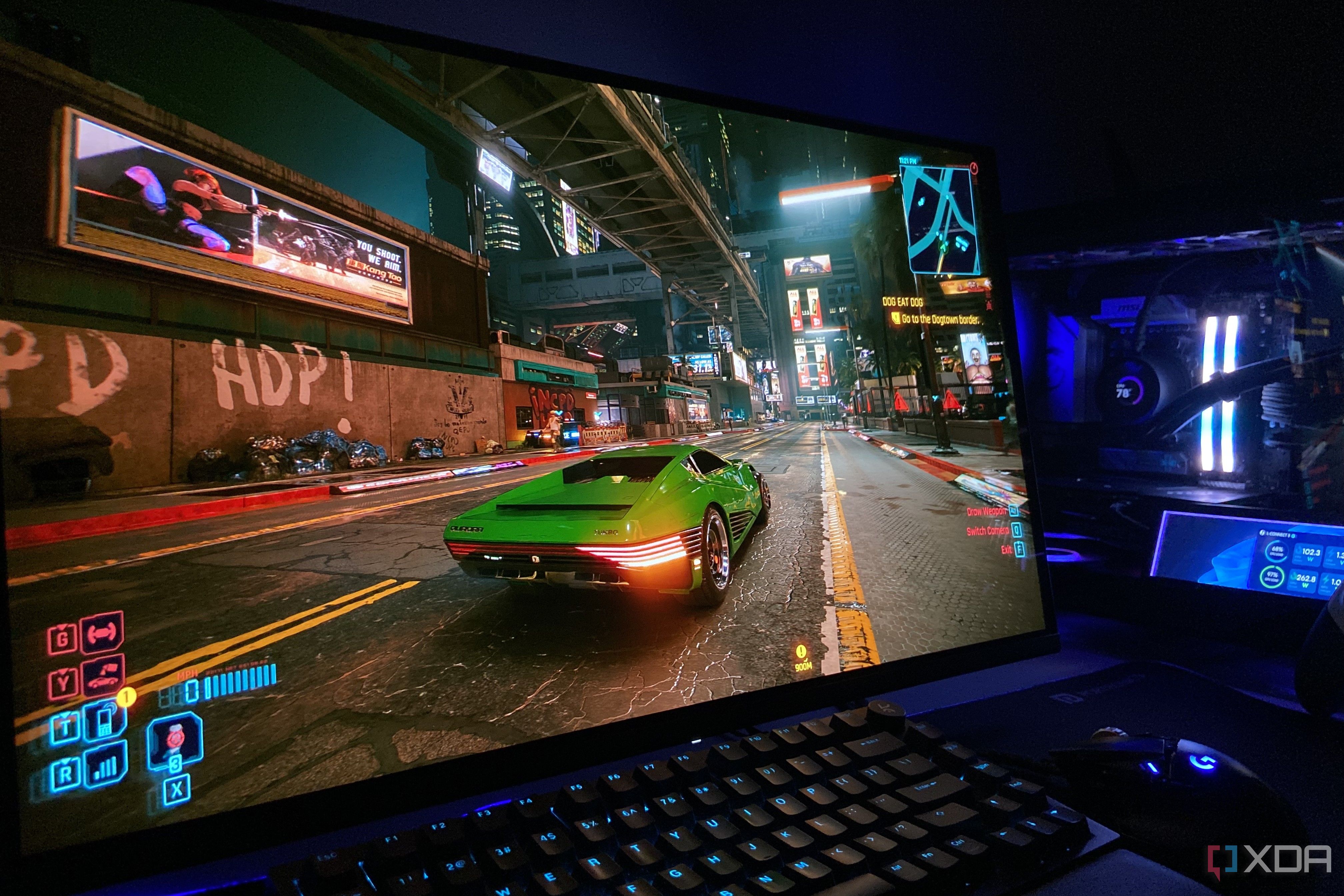 A PC running Cyberpunk 2077 on Windows 11 with Memory Integrity disabled.