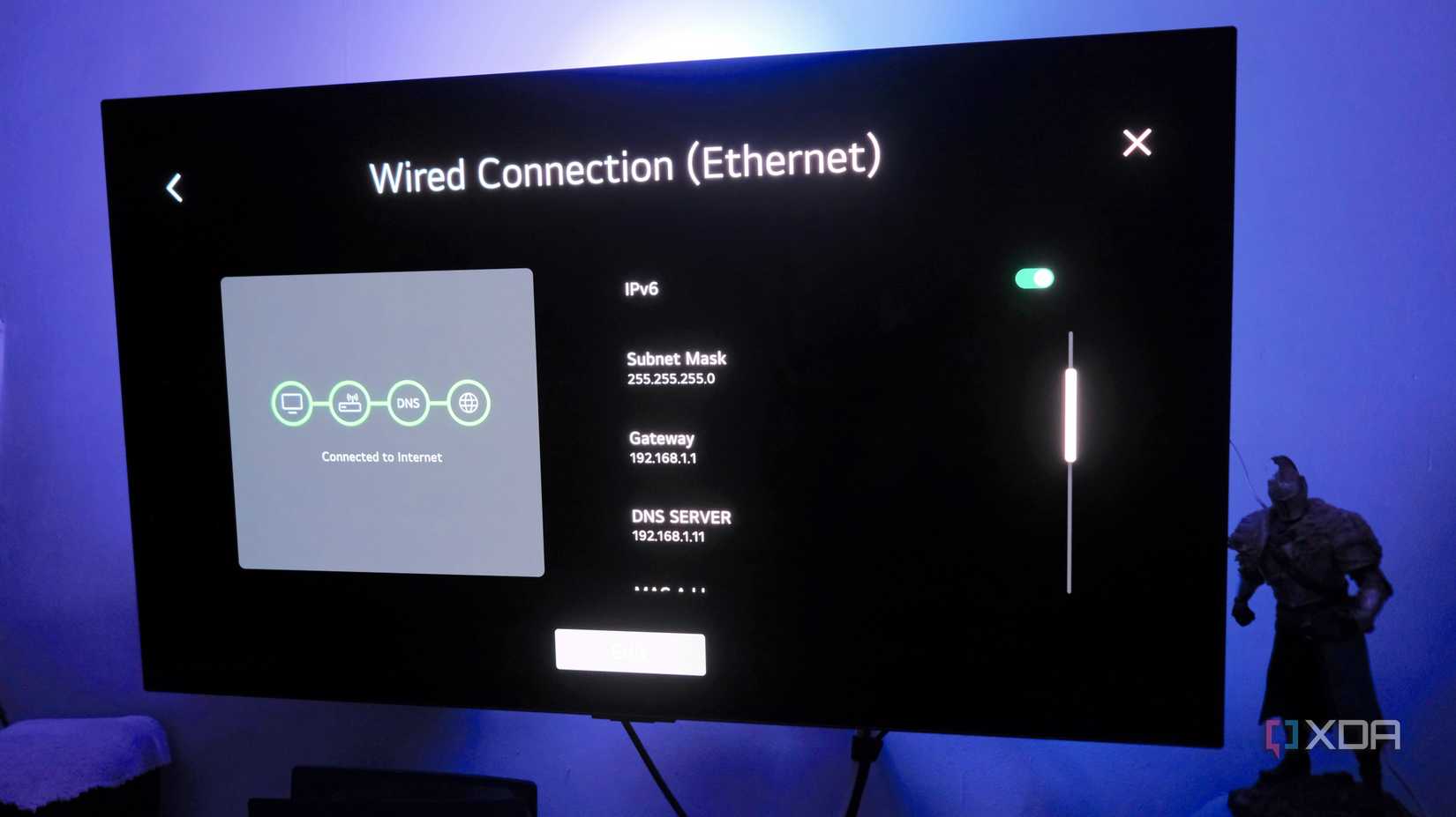 Настройка статического IP-адреса для телевизора LG C2 в Pi-hole