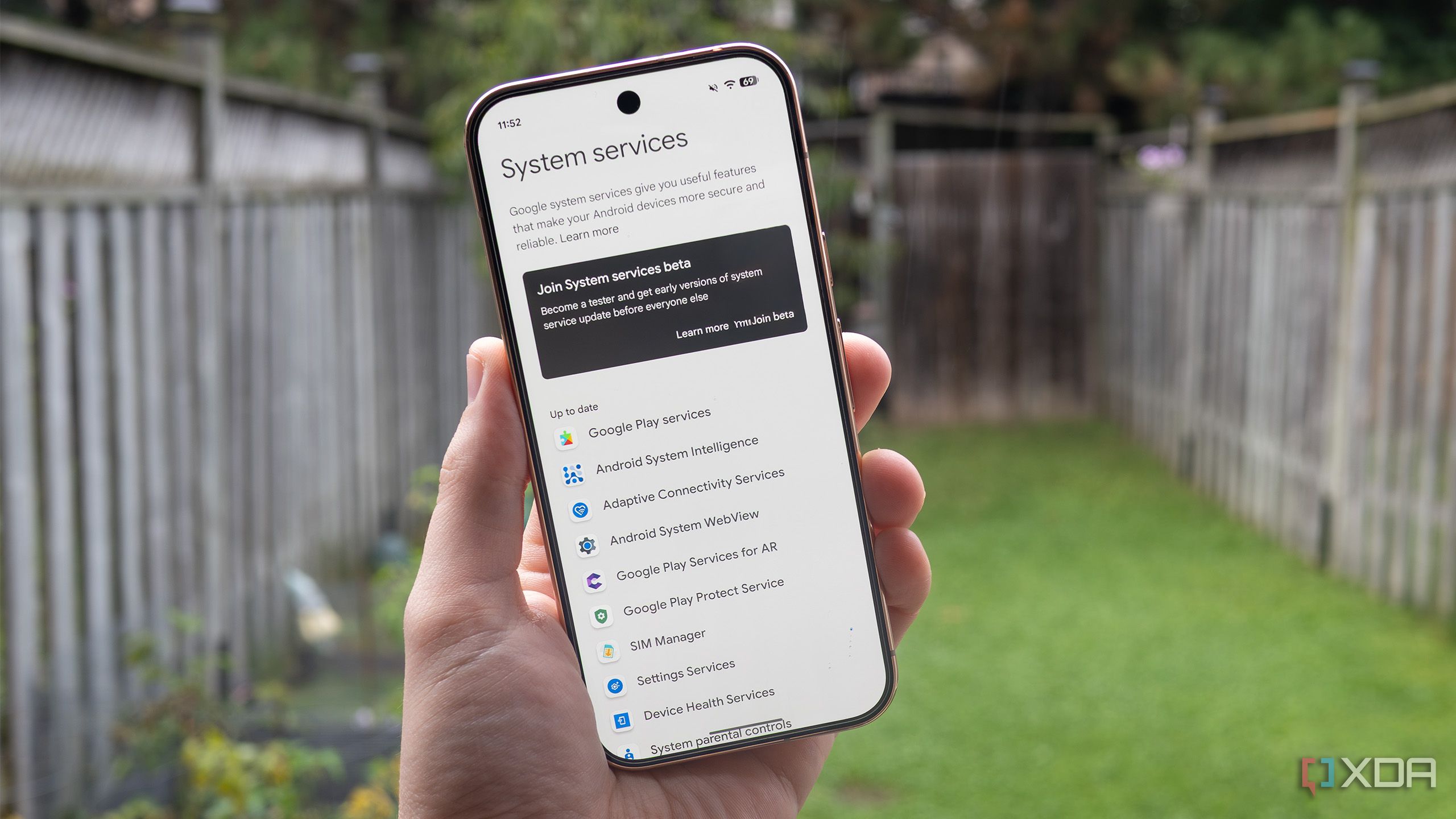 The Pixel 11 Pro's system services 