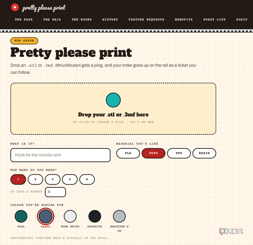 Управление запросами на 3D-печать с помощью сервиса Pretty Please Print — иллюстрация 2 к материалу