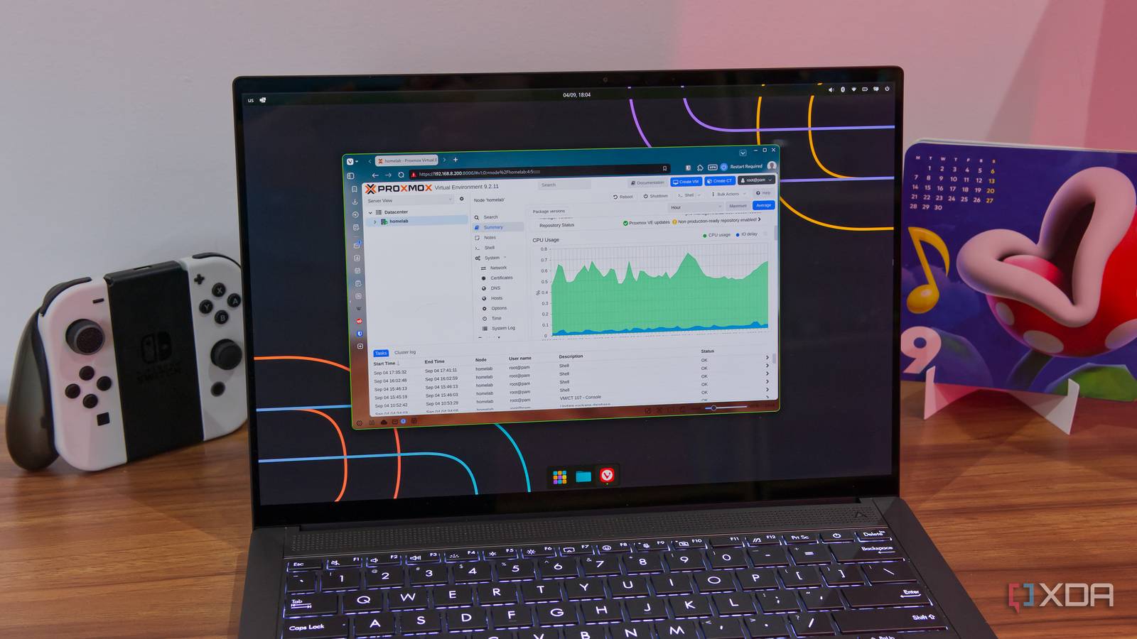 Как снизить энергопотребление сервера Proxmox с помощью настройки CPU Governor Мини-ПК с установленным Proxmox и открытой панелью управления